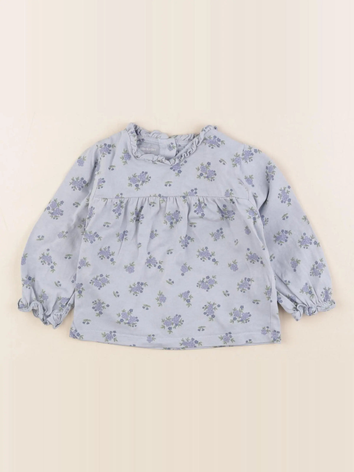 Vertbaudet - tee-shirt bleu - 12 mois
