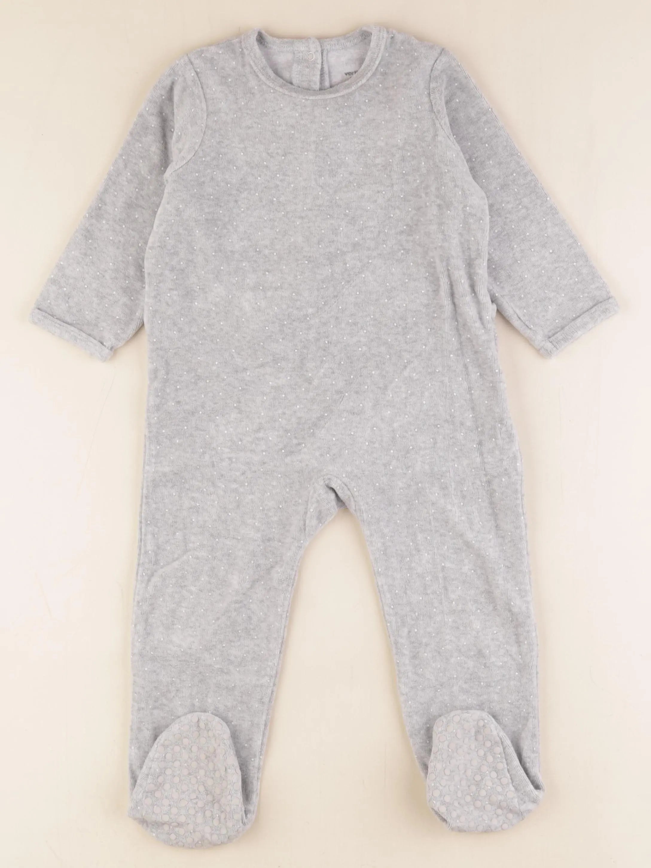 Vertbaudet - pyjama velours gris - 2 ans