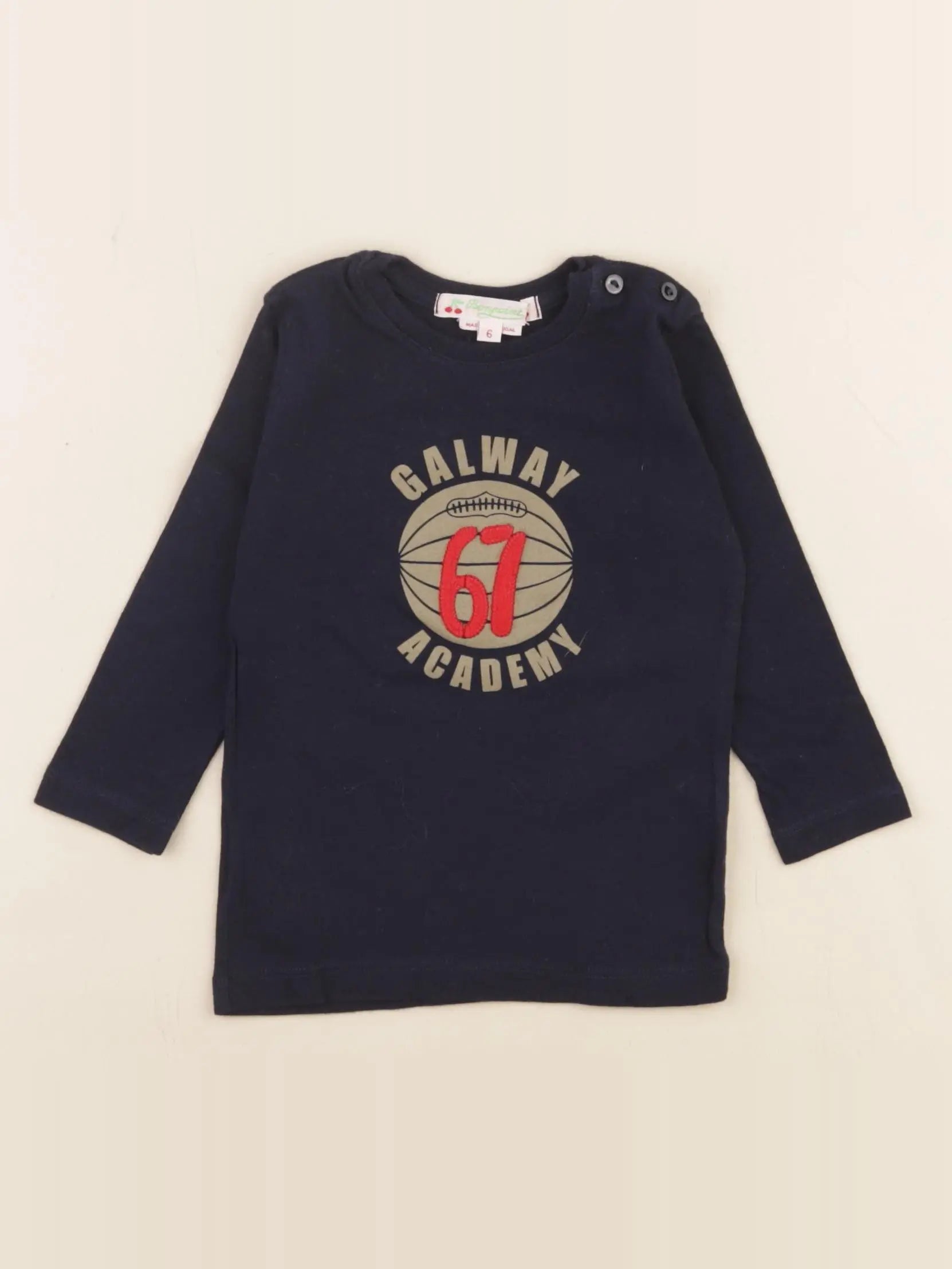 Bonpoint - tee-shirt bleu - 6 mois