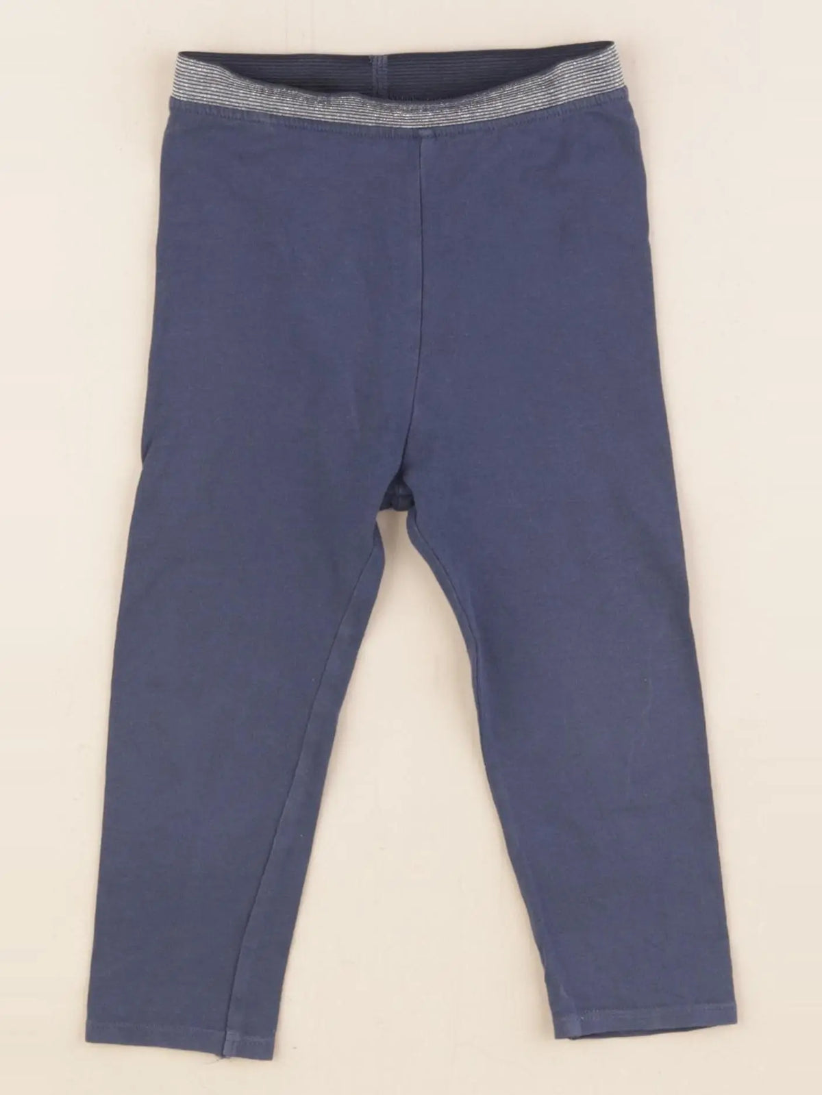 Vertbaudet - legging bleu, argent - 24 mois