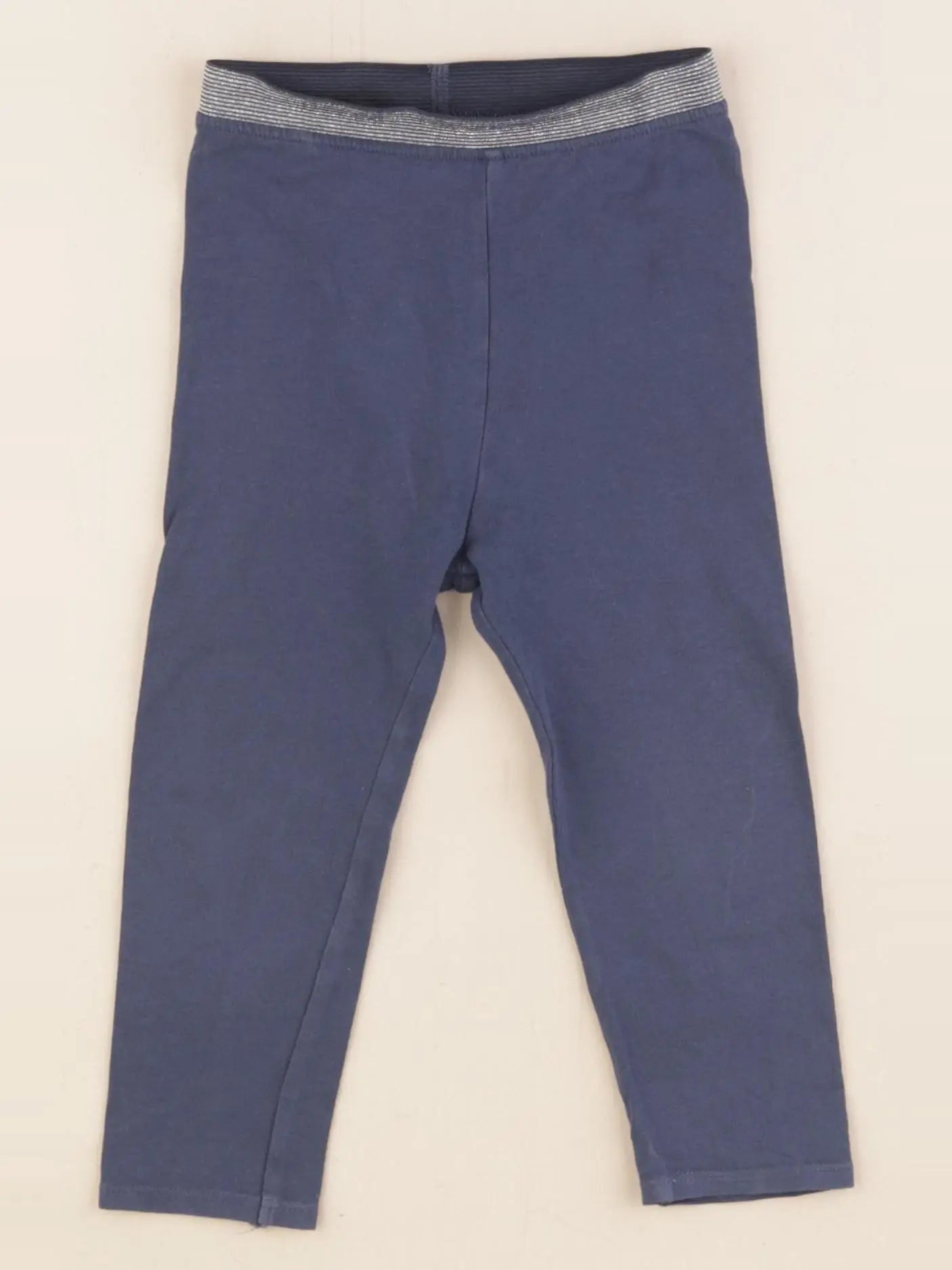 Vertbaudet - legging bleu, argent - 24 mois