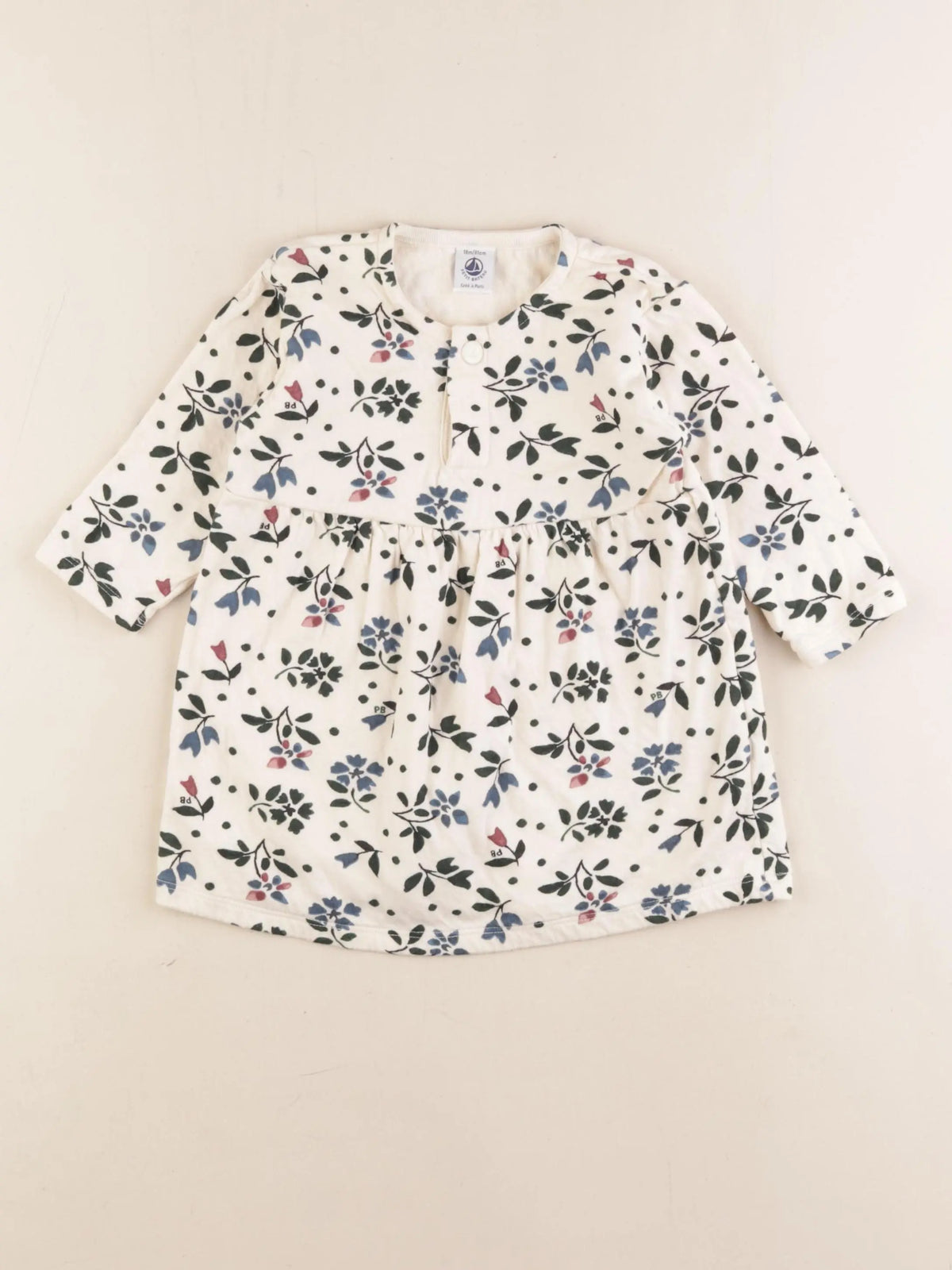 Petit Bateau - robe multicolore - 18 mois