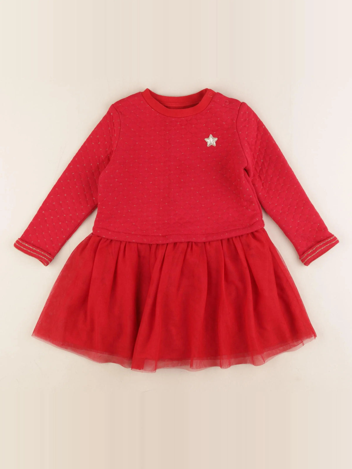 Vertbaudet - robe rouge - 3 ans