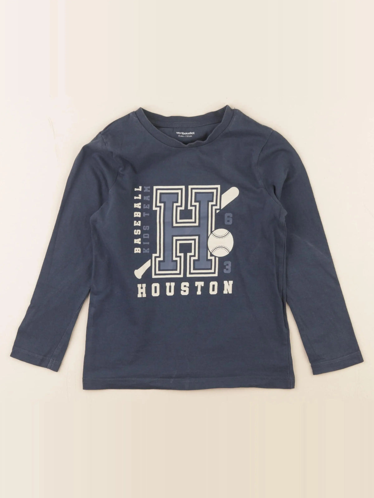 Vertbaudet - tee-shirt bleu - 6 ans