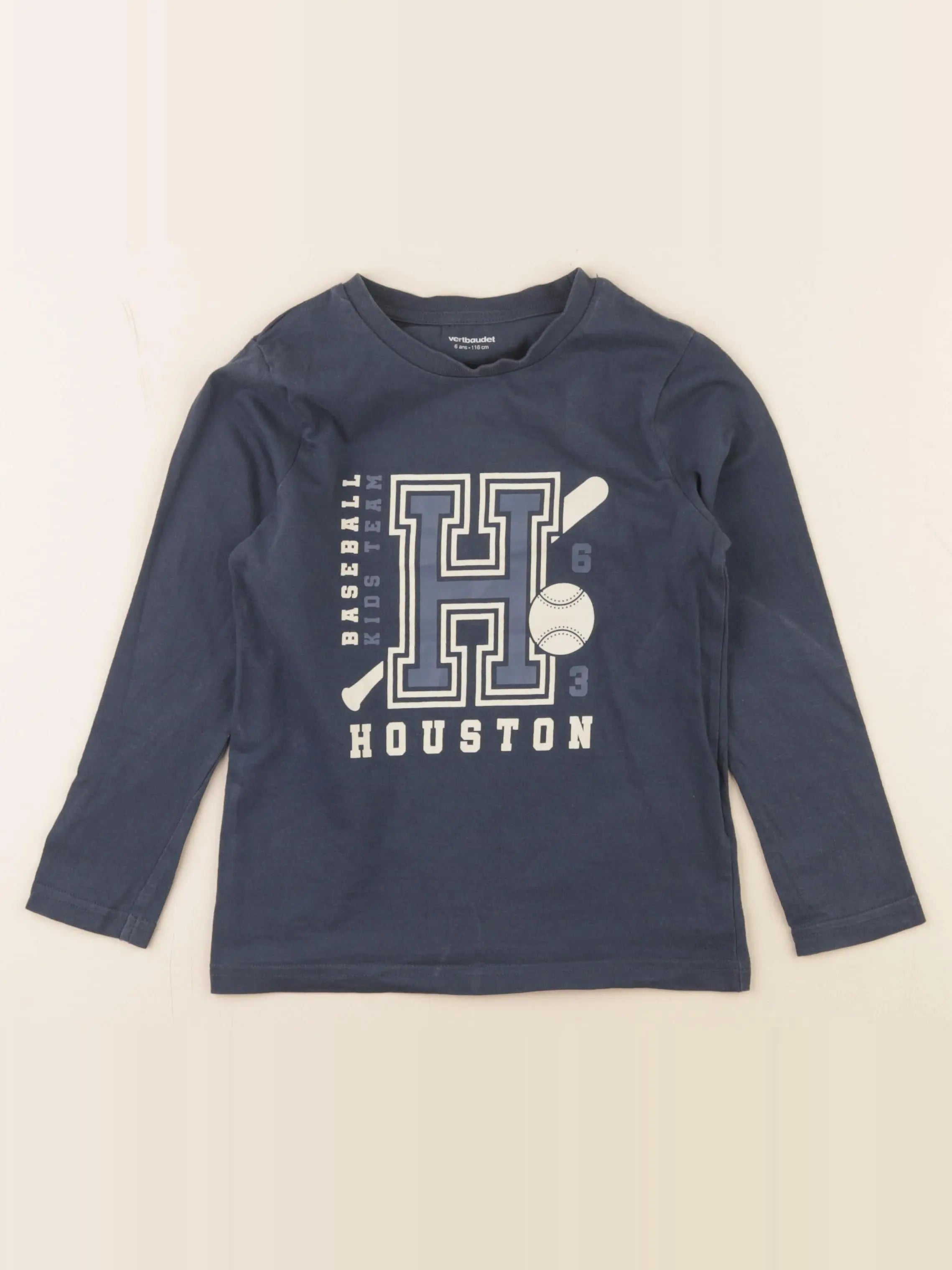 Vertbaudet - tee-shirt bleu - 6 ans