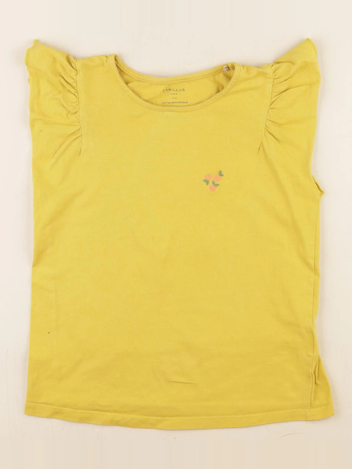 Cyrillus - tee-shirt jaune - 10 ans