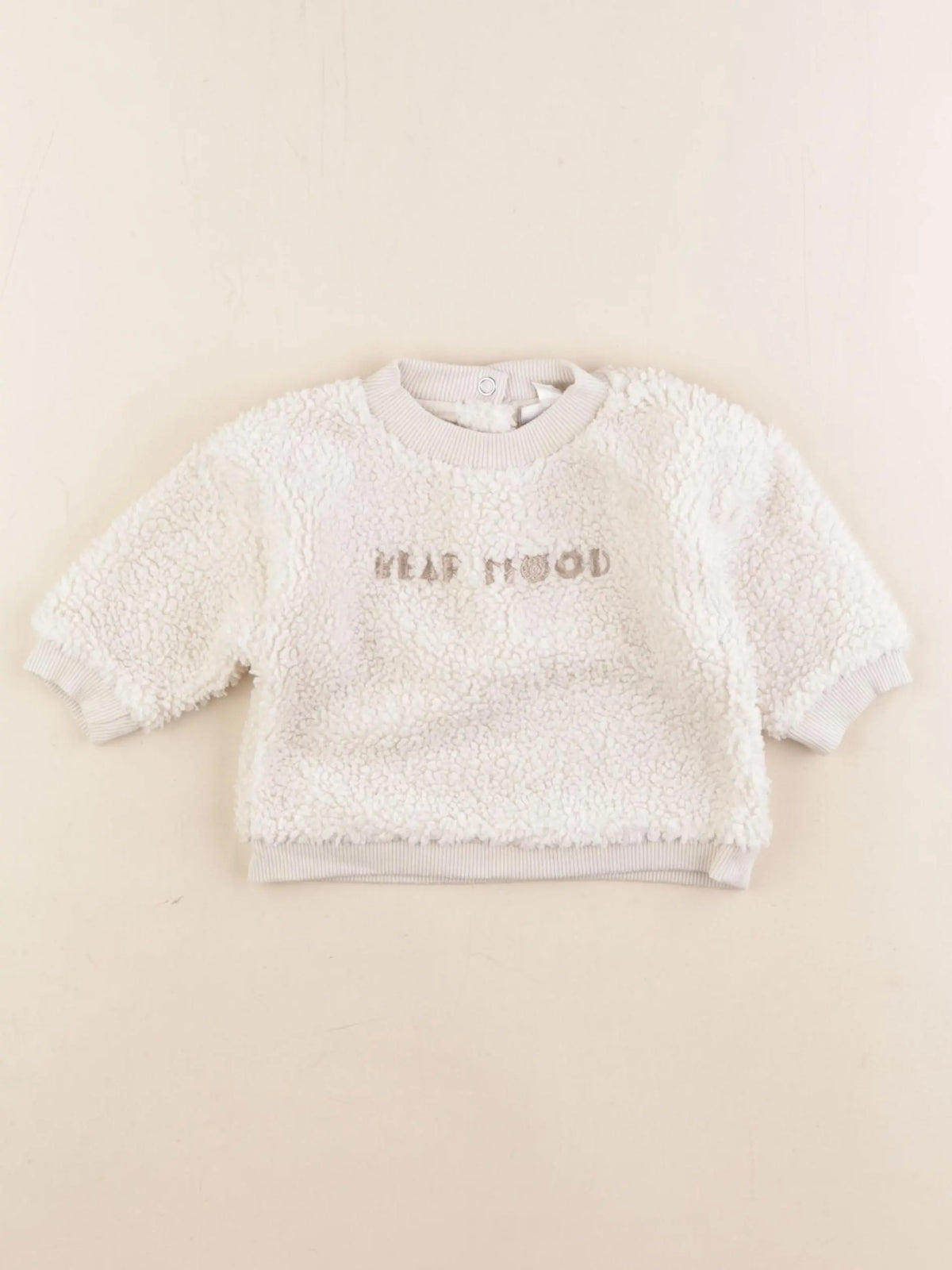 Vertbaudet - sweat beige - 6 mois