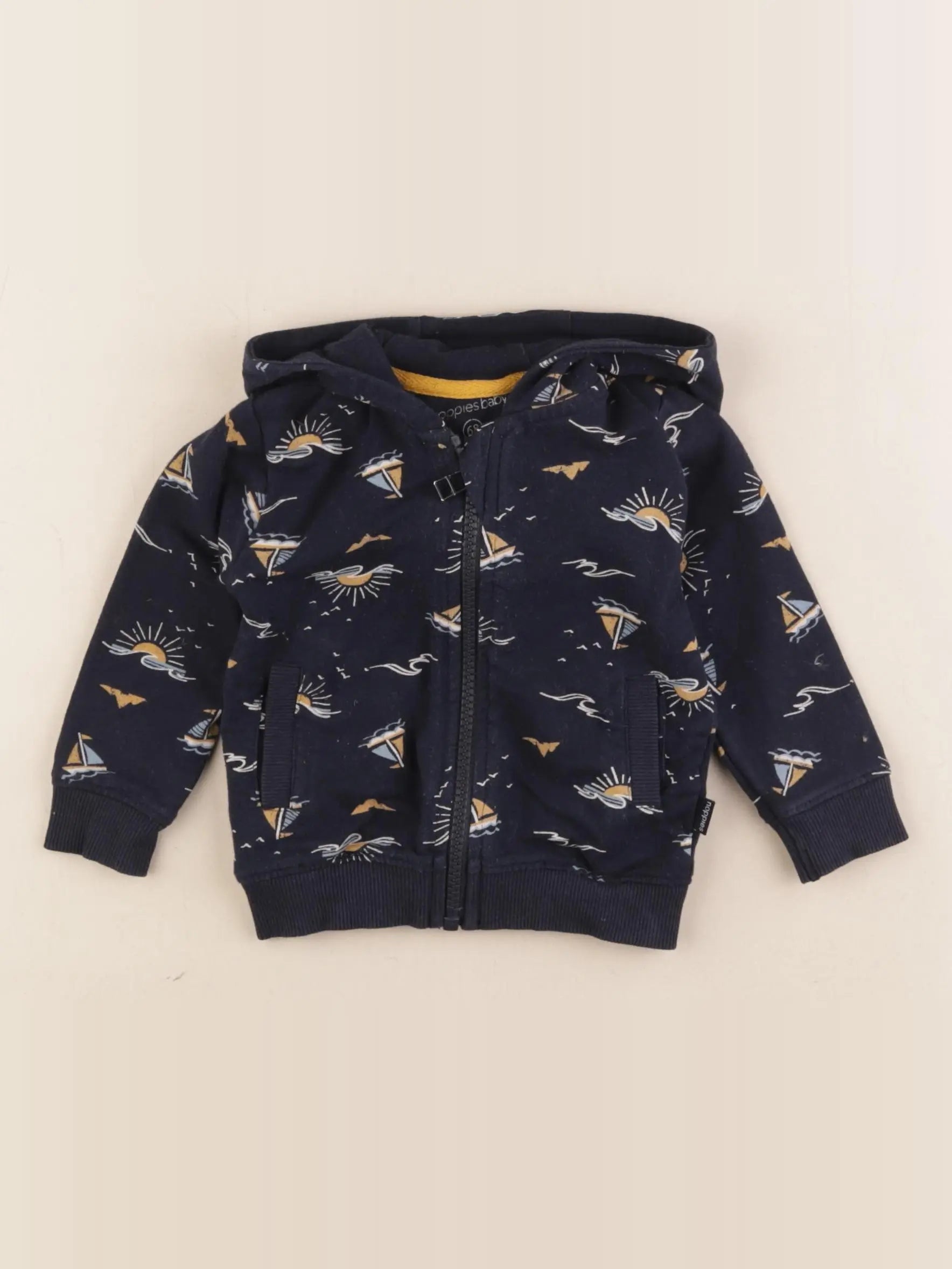 Noppies - sweat bleu - 4/6 mois