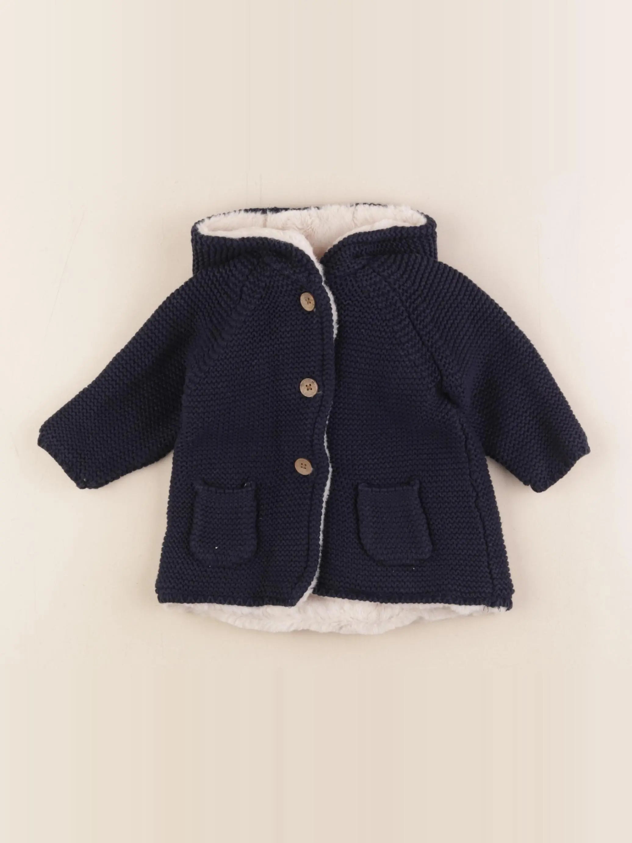 Vertbaudet - veste bleu - 6 mois
