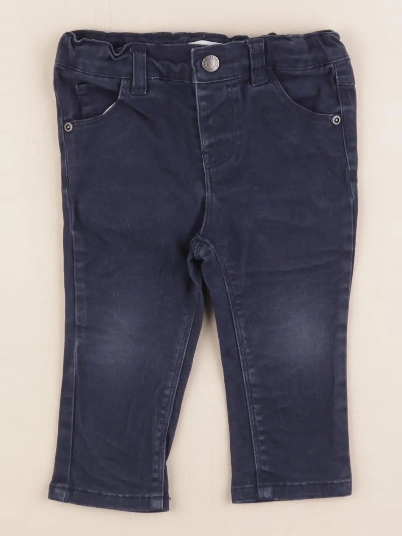 Vertbaudet - pantalon bleu - 12 mois