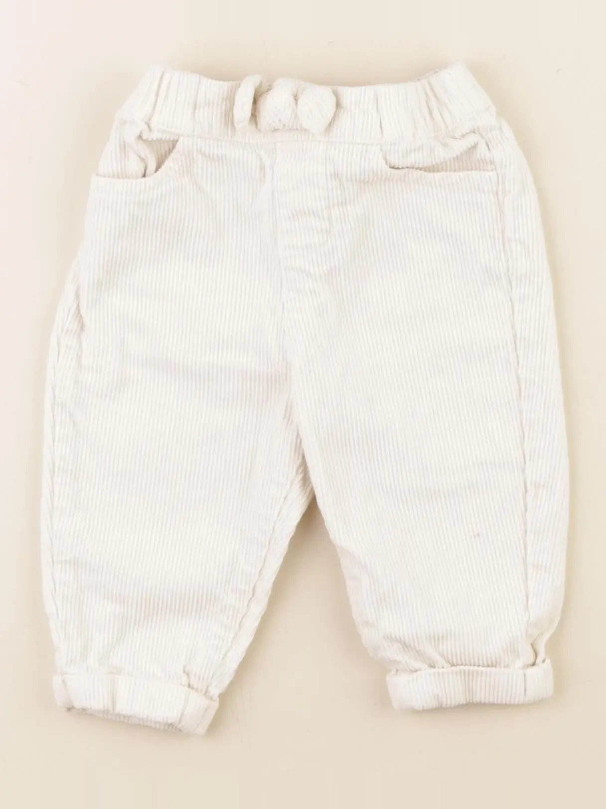 Vertbaudet - pantalon blanc - 6 mois