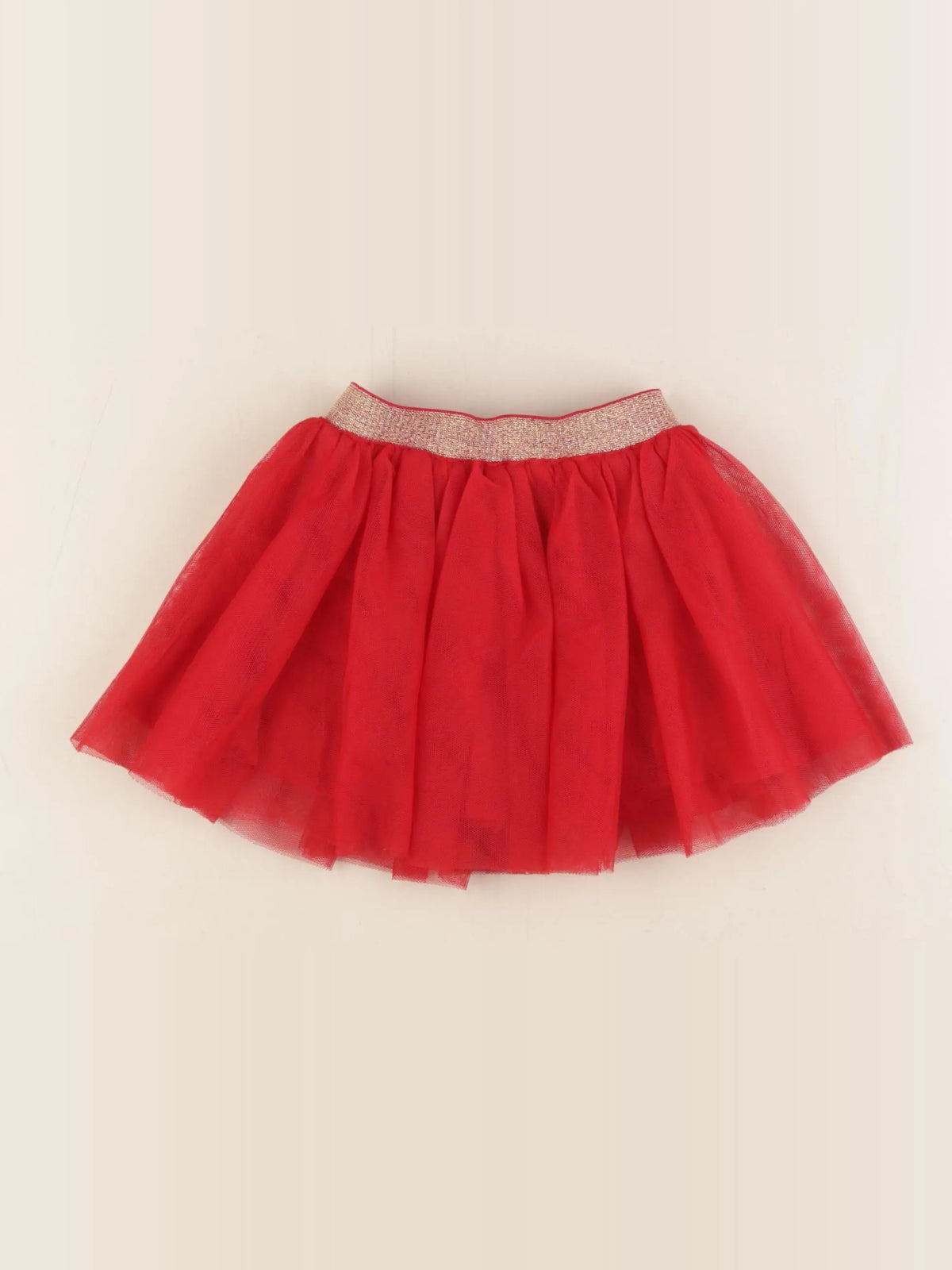 Vertbaudet - jupe rouge - 18 mois