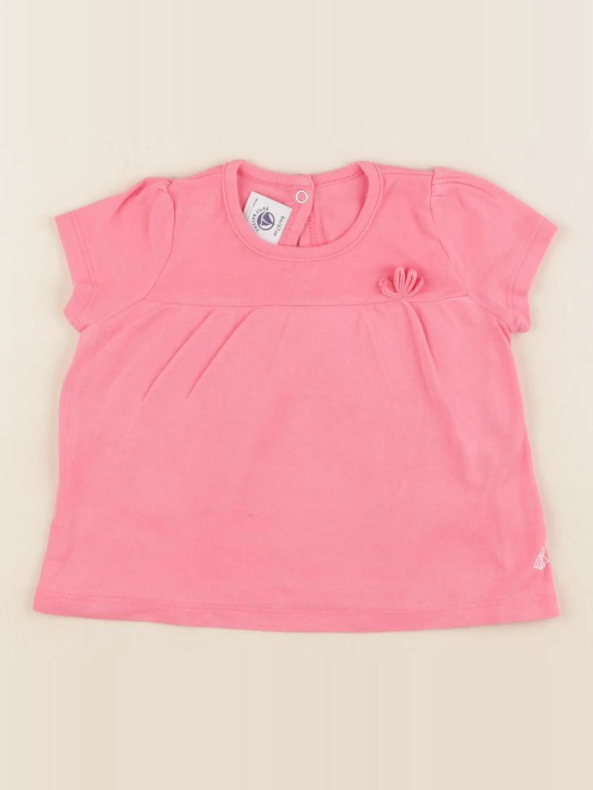 Petit Bateau - tee-shirt rose - 6 mois