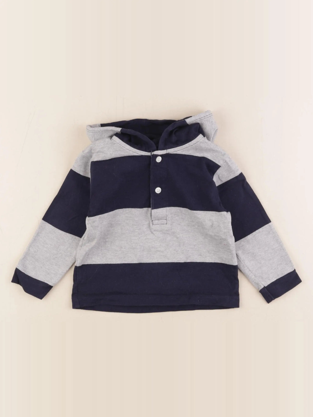Boutchou - tee-shirt bleu, gris - 12 mois
