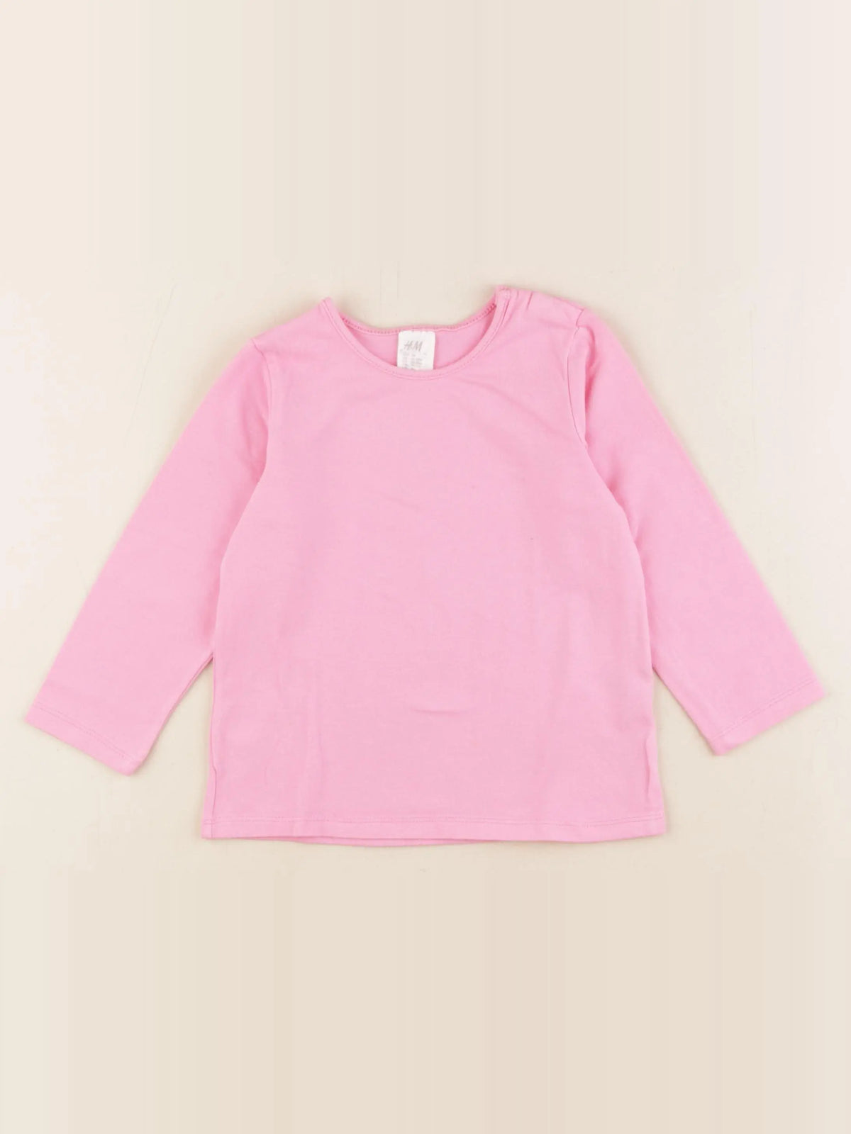 H&M - tee-shirt rose - 12/18 mois