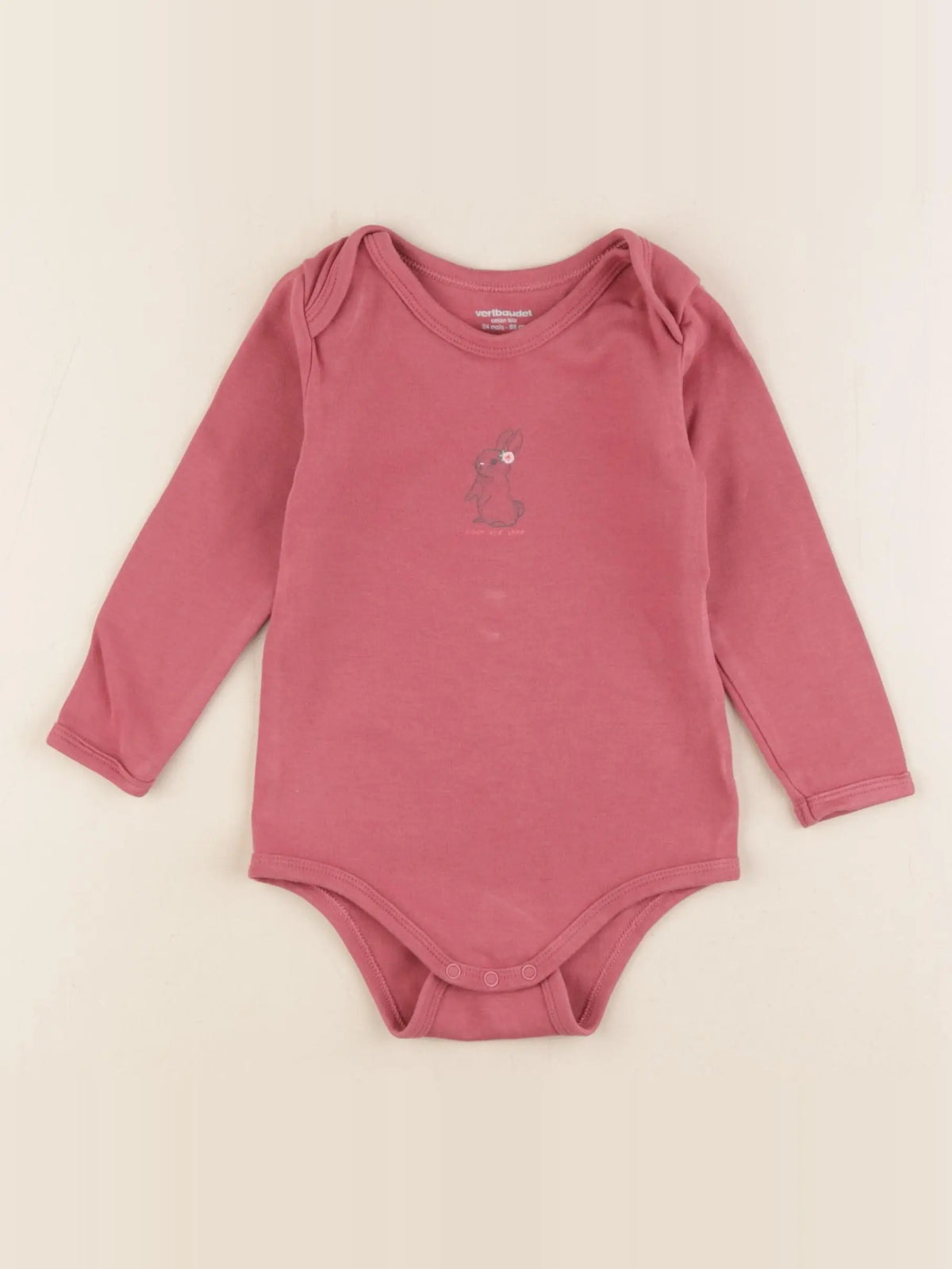Vertbaudet - body rose - 24 mois