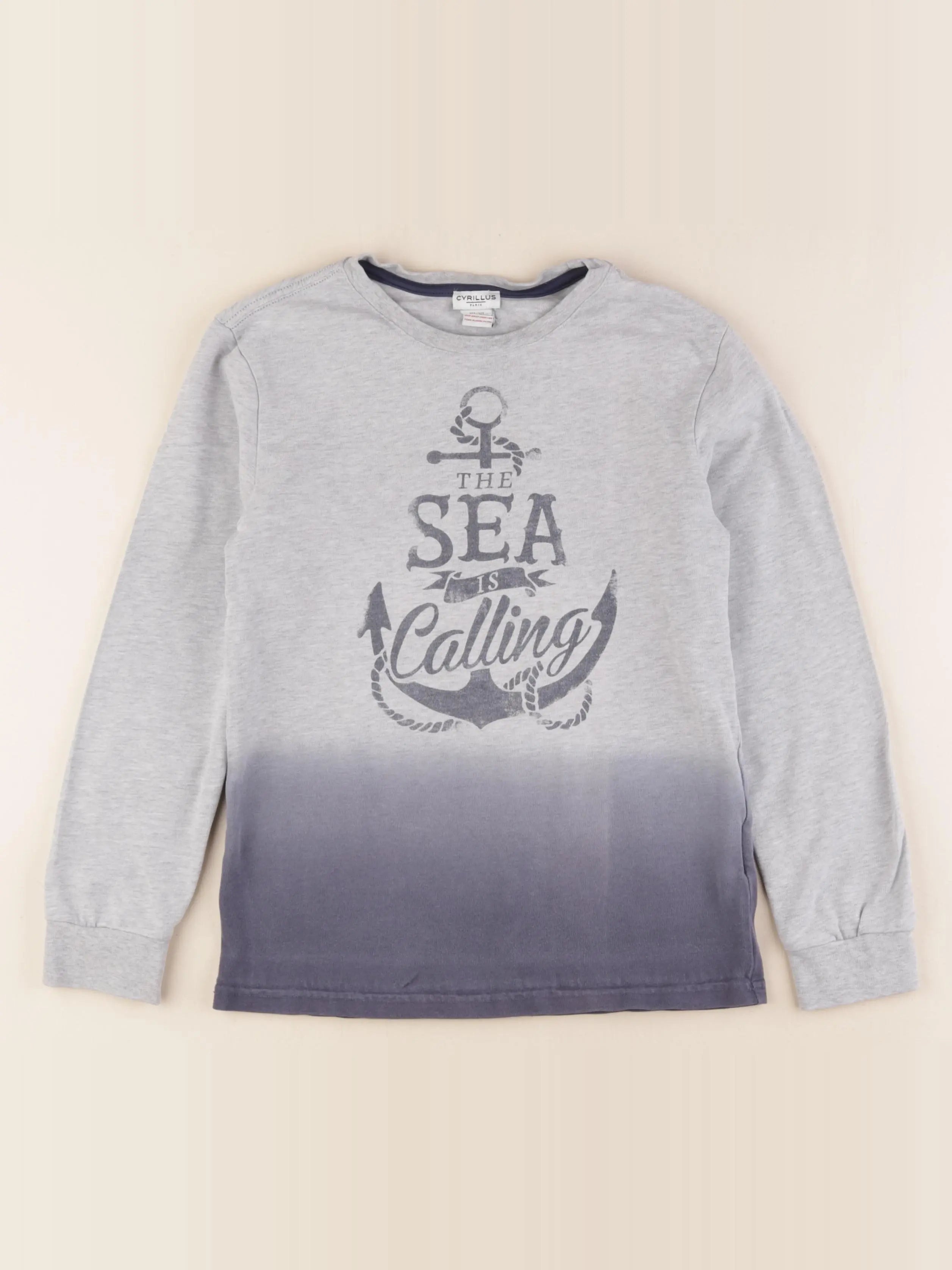 Cyrillus - tee-shirt gris - 10 ans