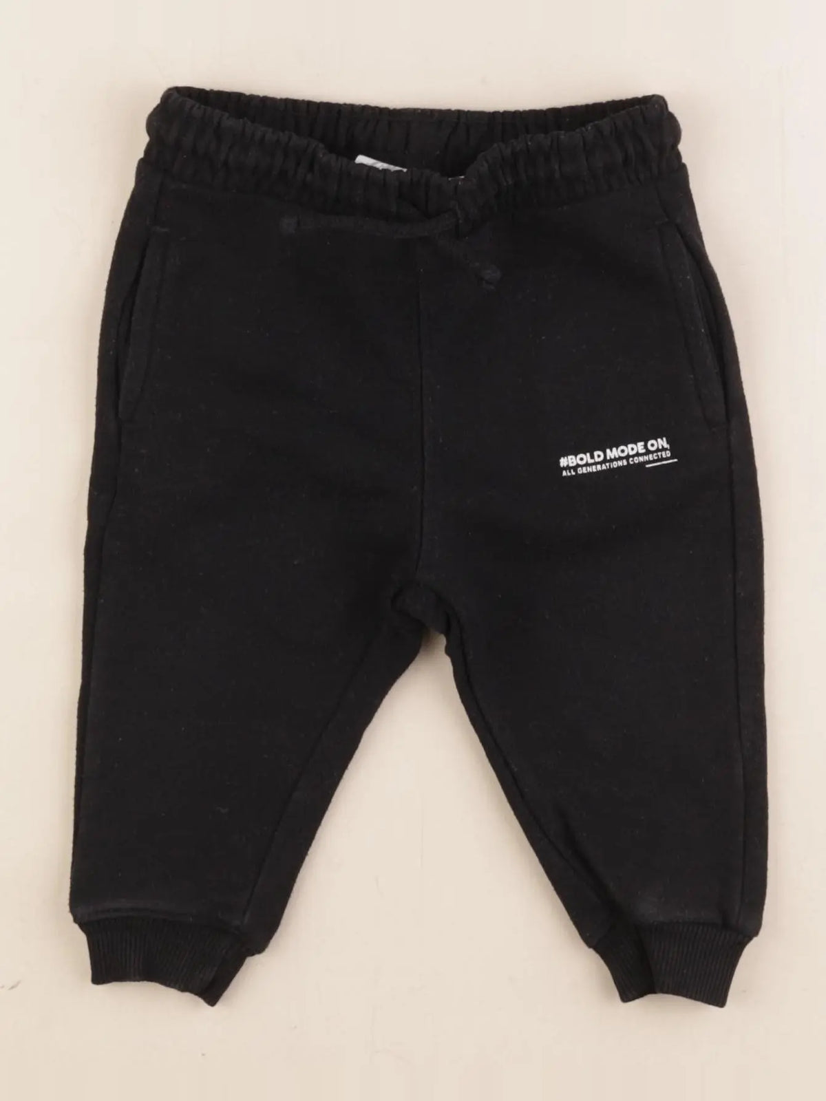 Zara - jogging noir - 9/12 mois