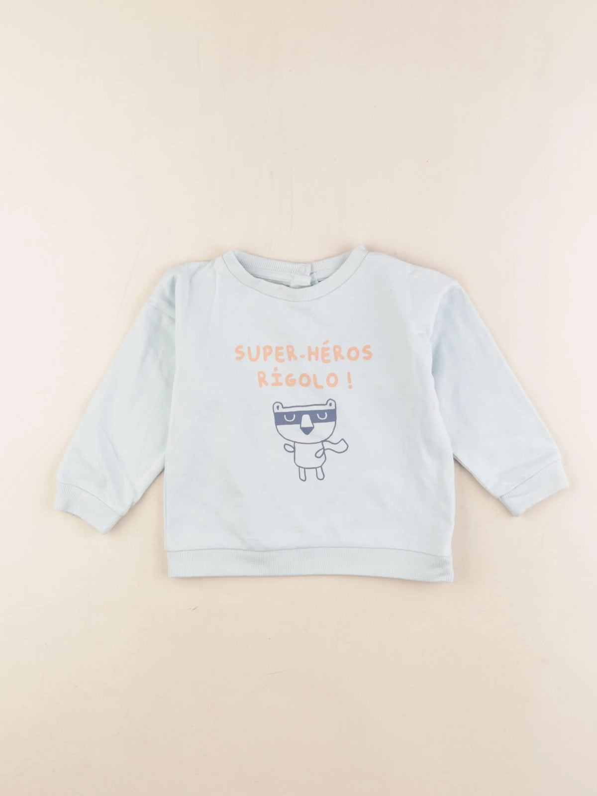 Vertbaudet - sweat bleu - 24 mois