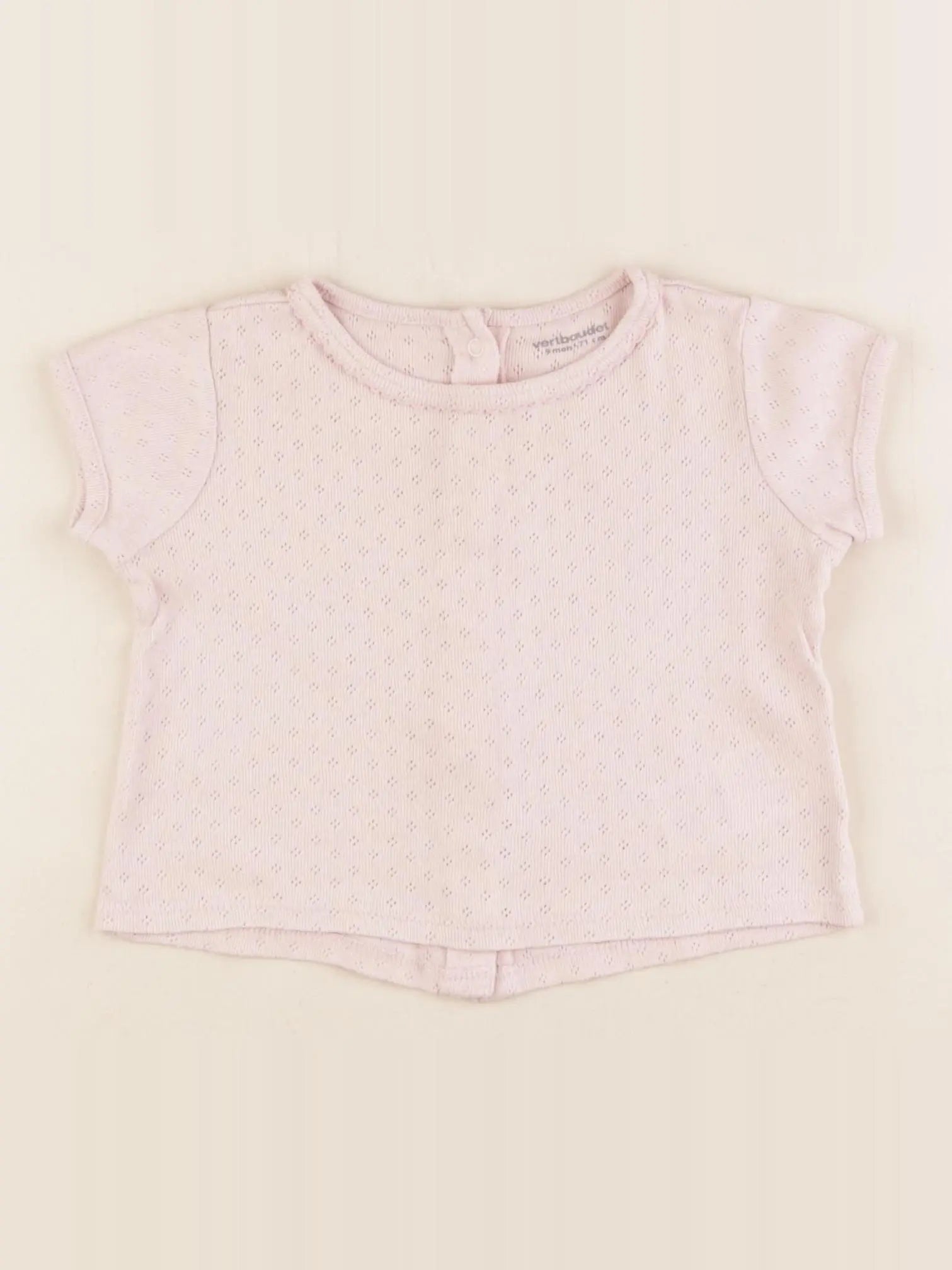 Vertbaudet - tee-shirt rose - 9 mois