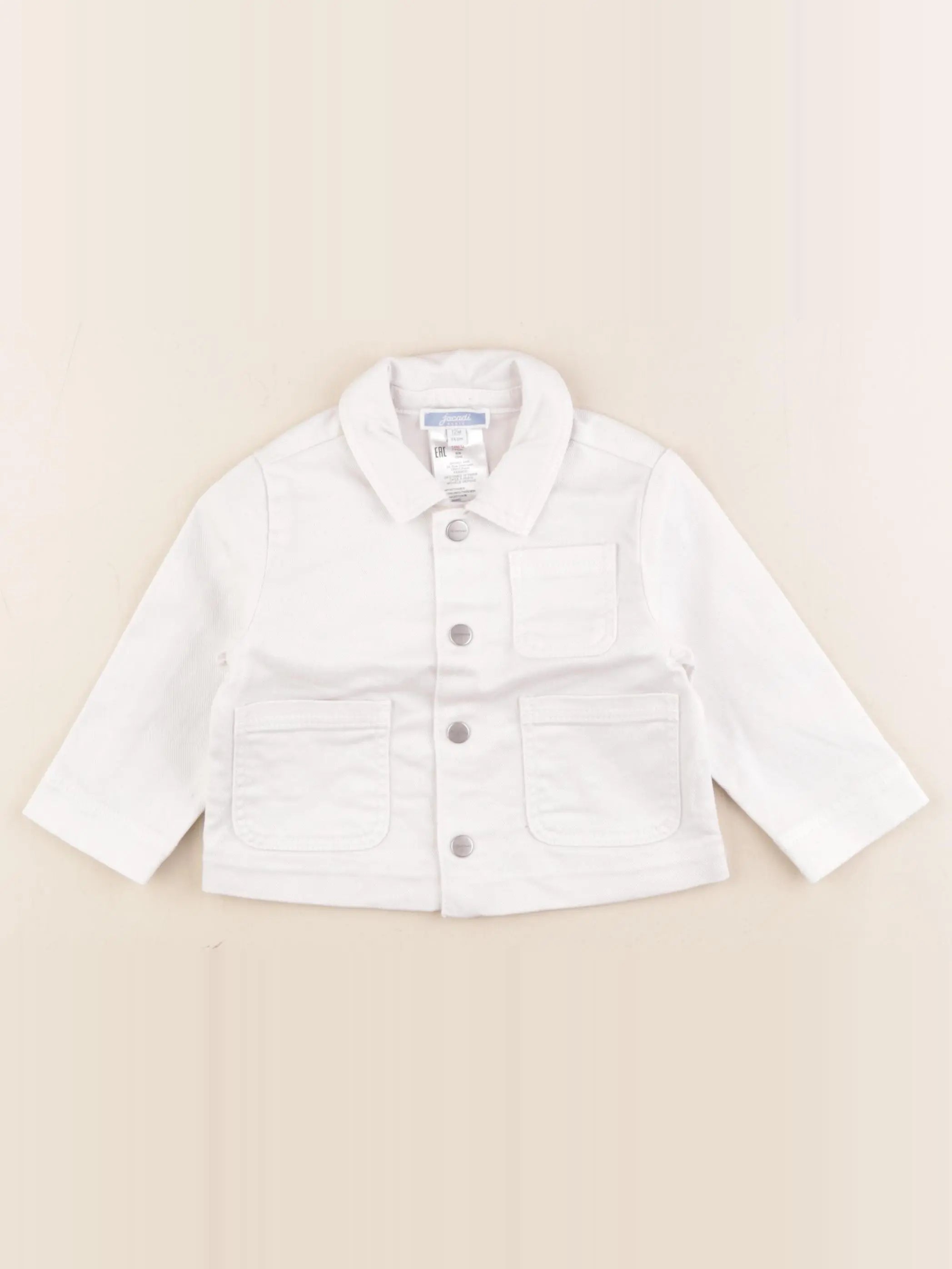 Jacadi - veste blanc - 12 mois