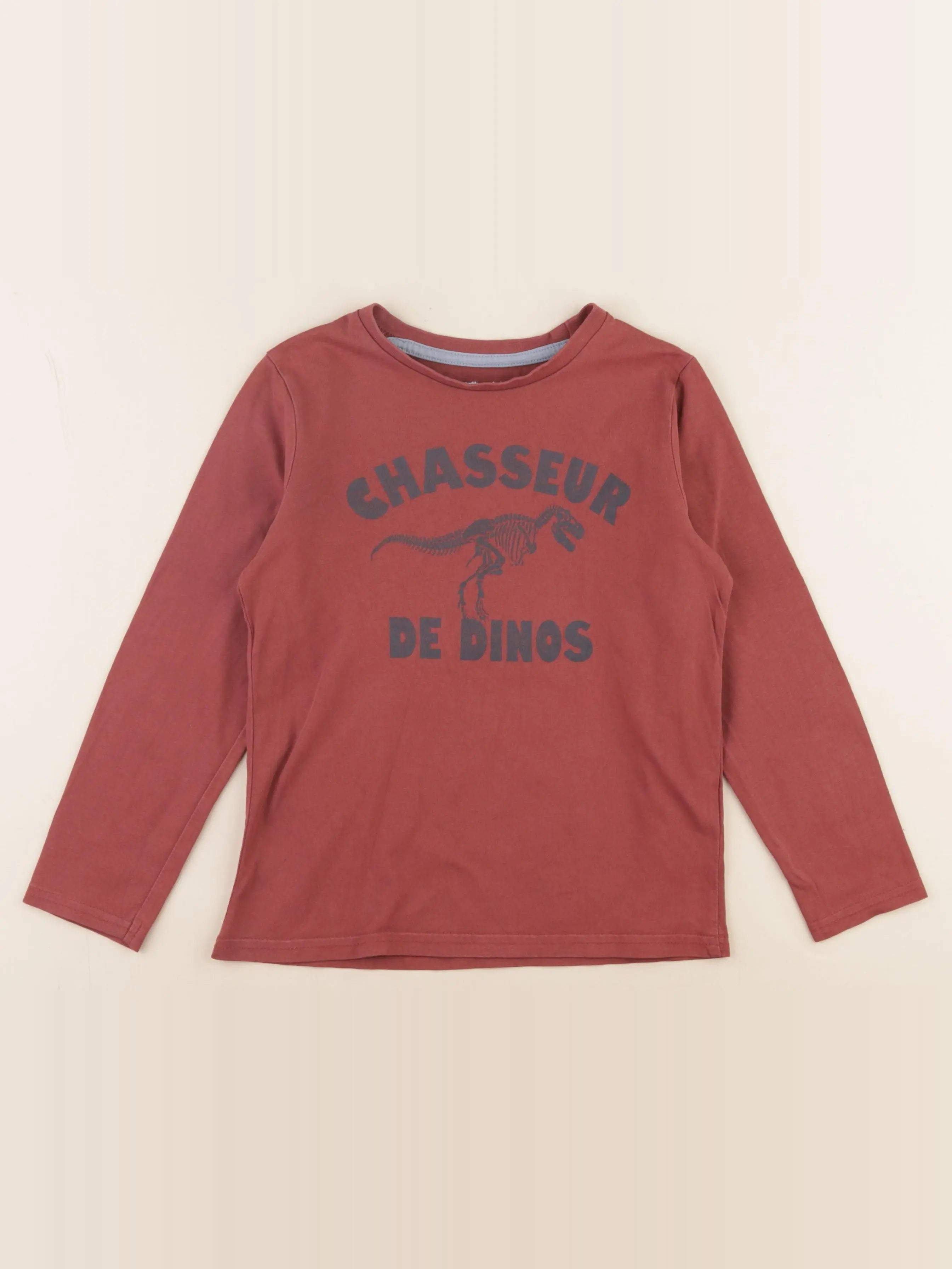 Vertbaudet - tee-shirt marron - 8 ans