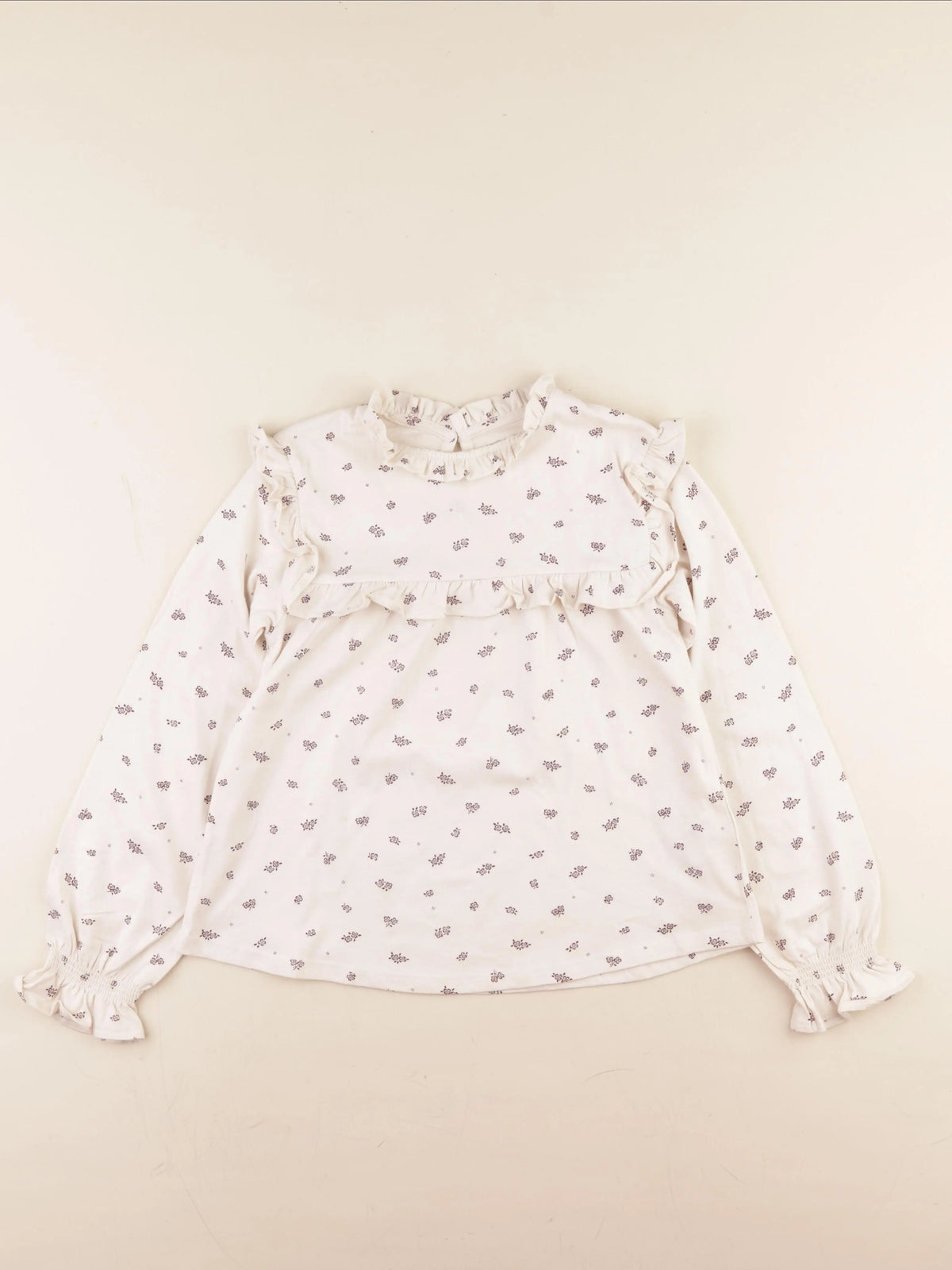 Vertbaudet - tee-shirt beige - 10 ans