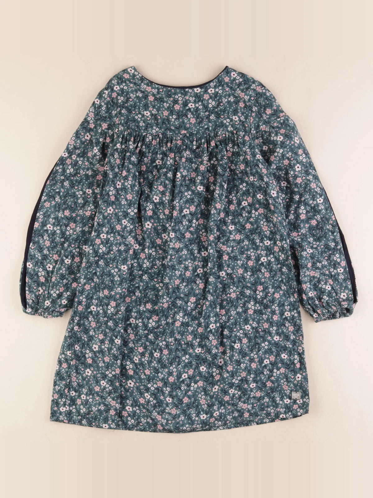 Carrément Beau - robe vert, rose - 8 ans