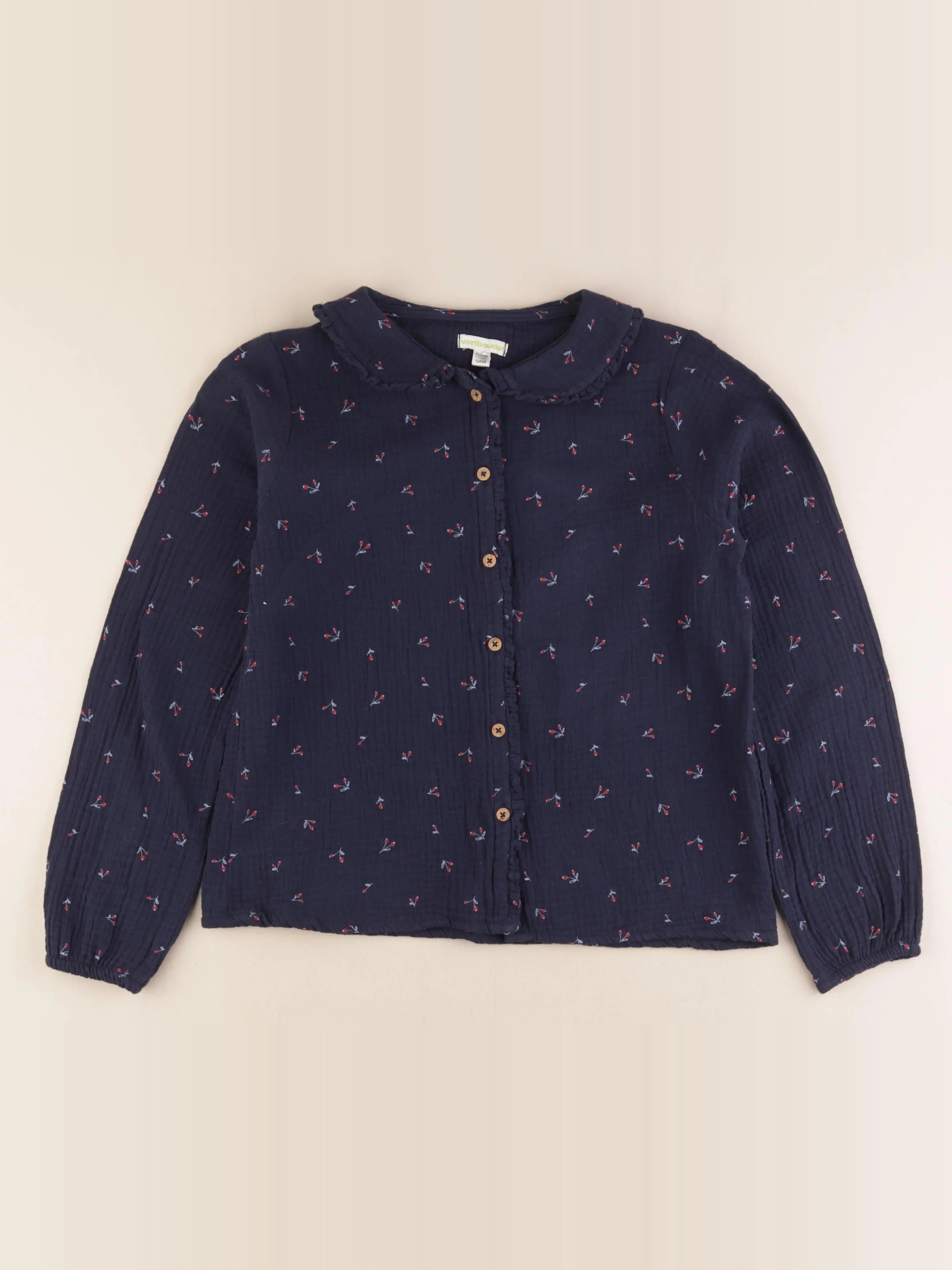 Vertbaudet - blouse bleu - 12 ans