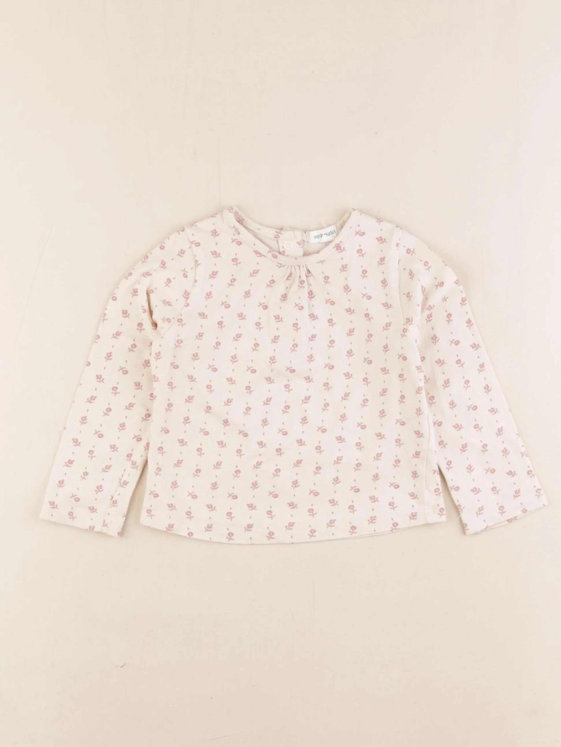 Vertbaudet - tee-shirt beige - 18 mois