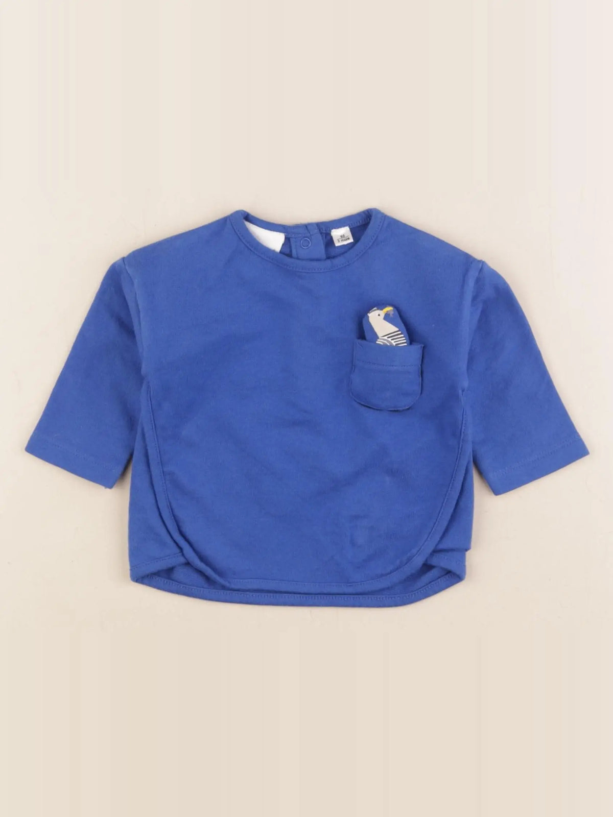 Vertbaudet - sweat bleu - 3 mois