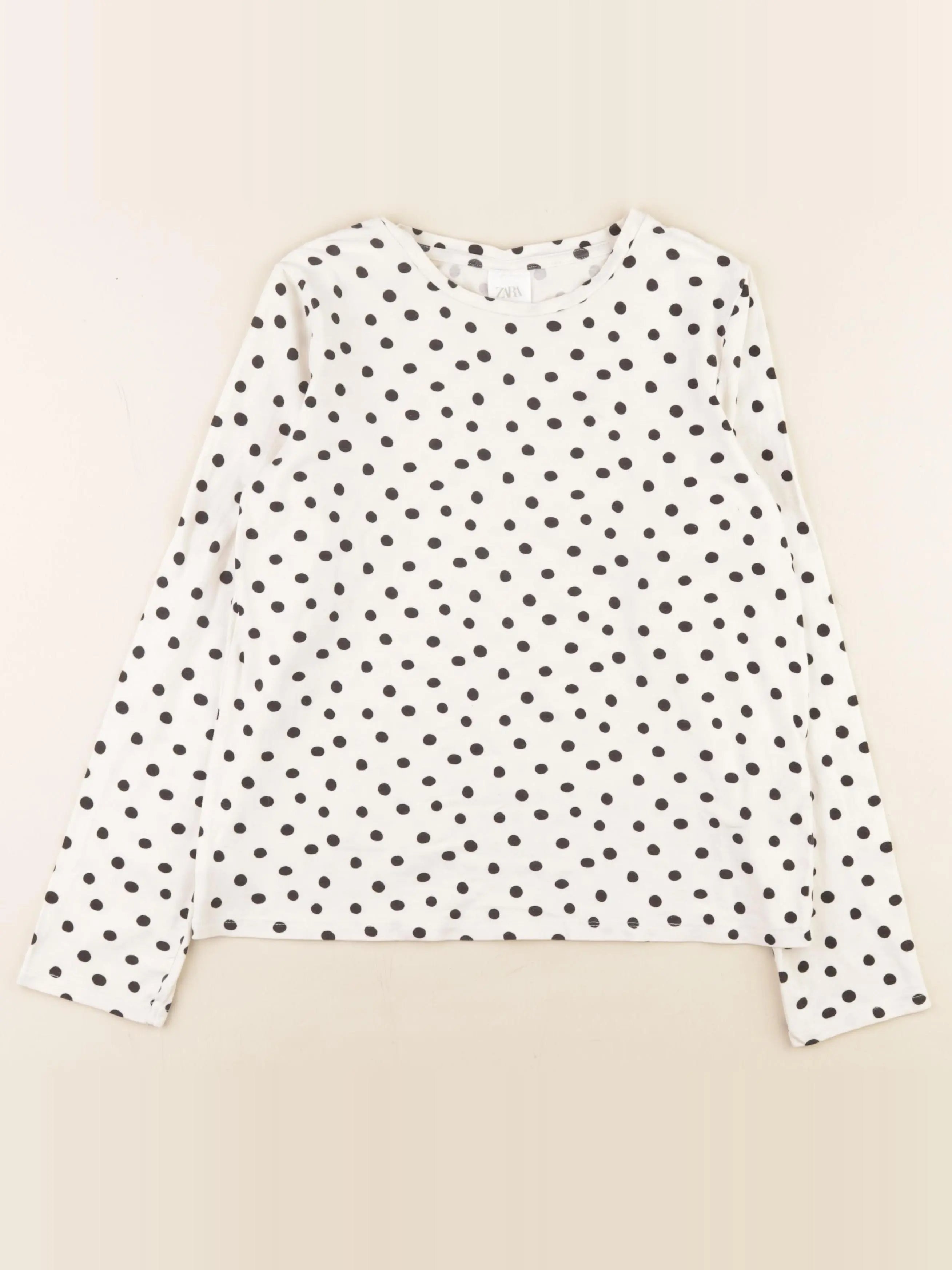 Zara - tee-shirt beige, noir - 11/12 ans