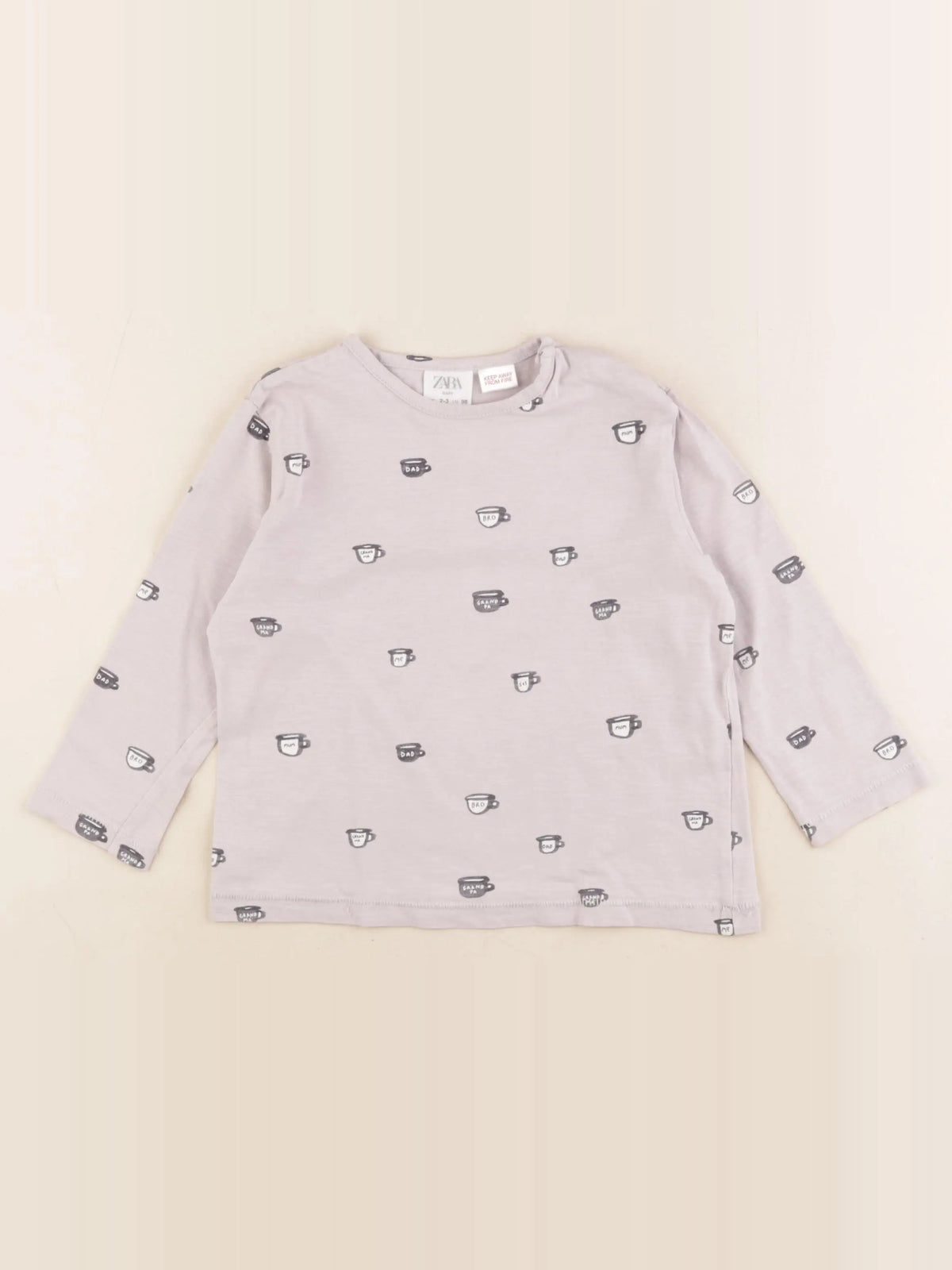 Zara - tee-shirt violet - 2/3 ans