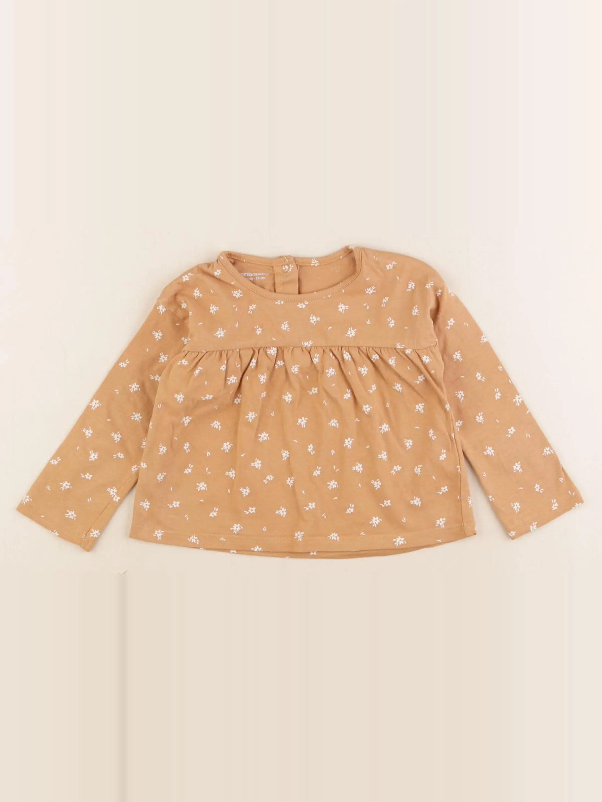Vertbaudet - tee-shirt marron - 12 mois