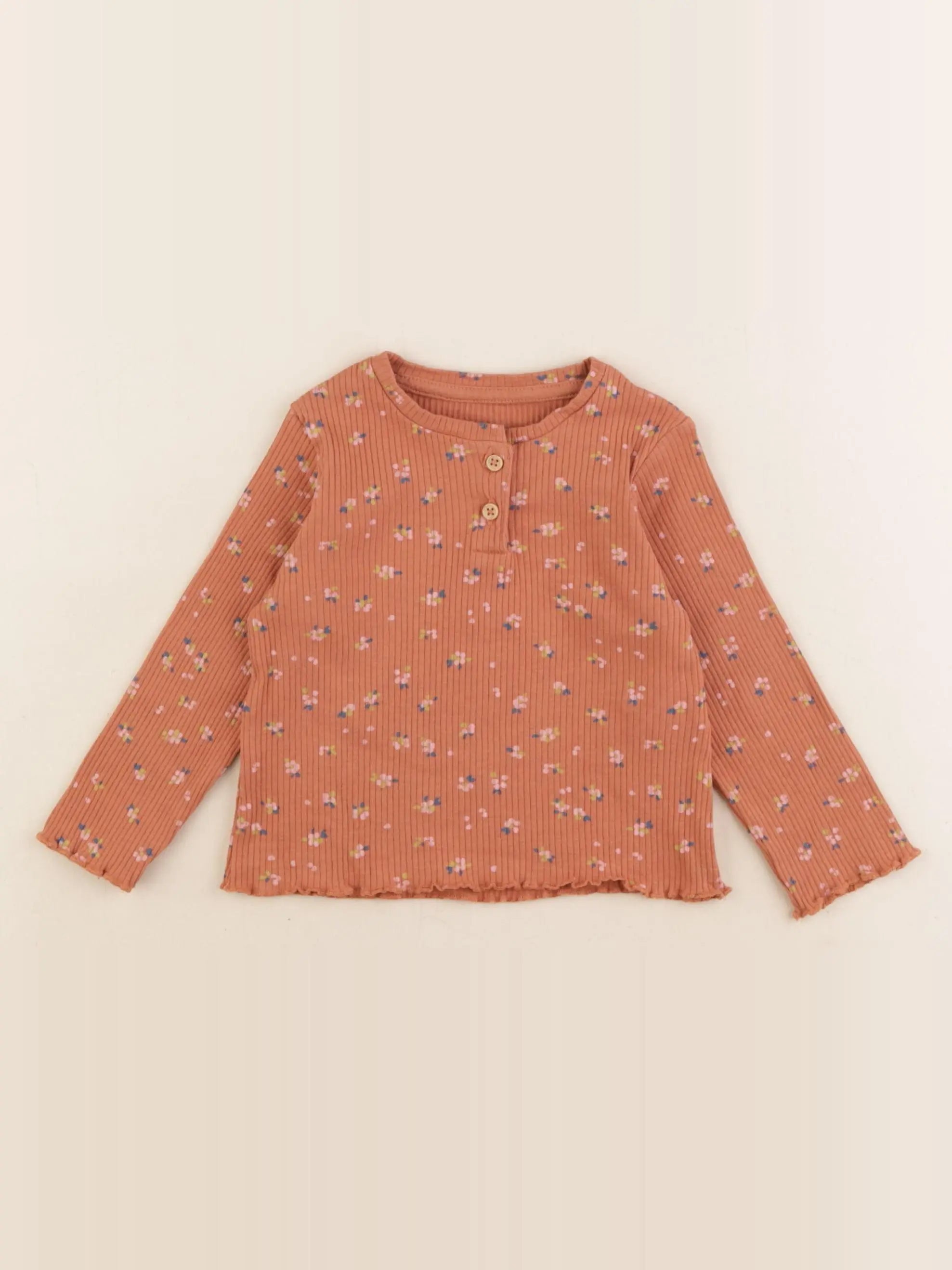 Vertbaudet - tee-shirt marron - 12 mois