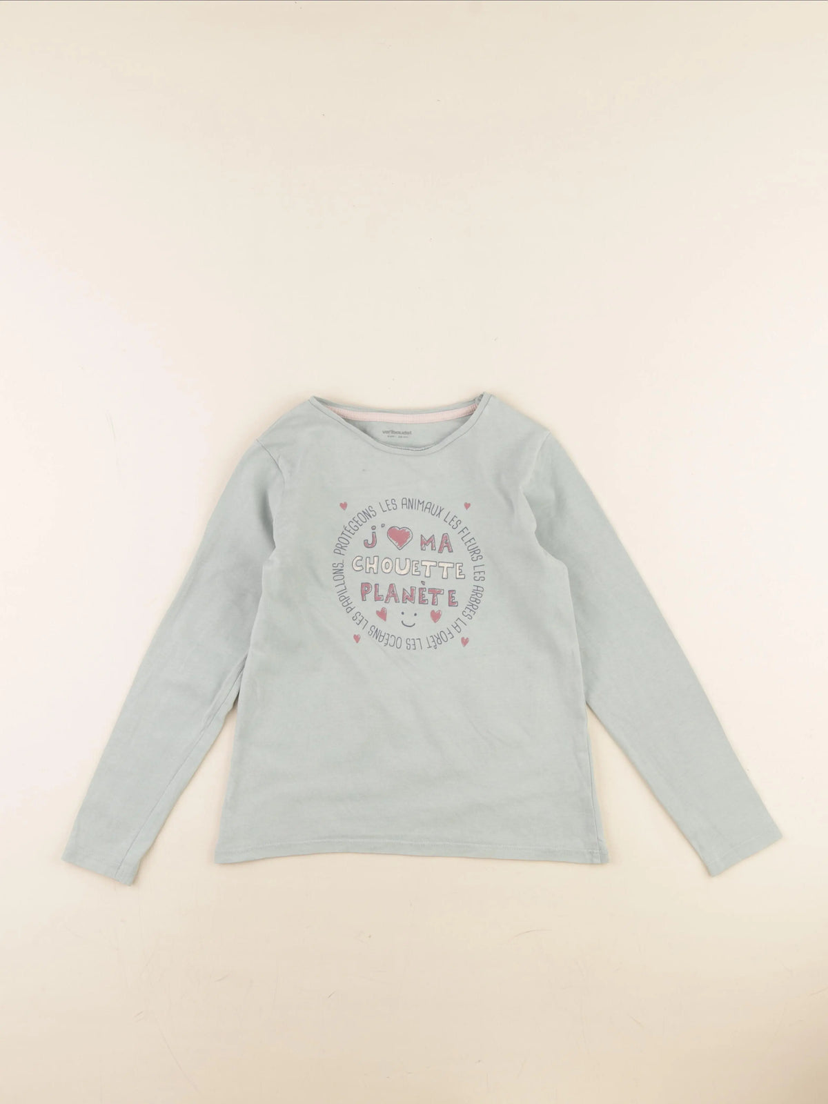 Vertbaudet - tee-shirt vert - 8 ans