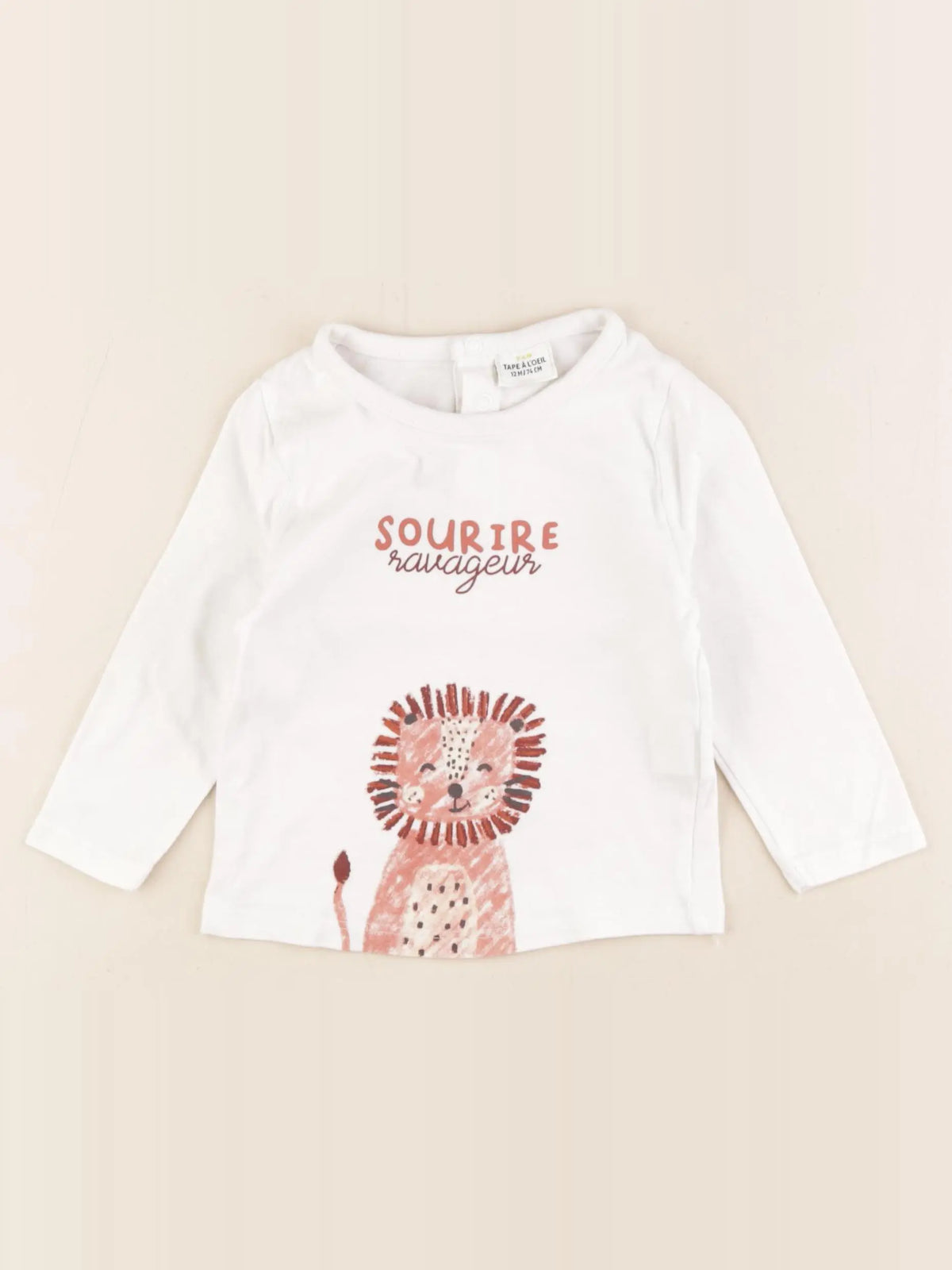 Tape à l'oeil - tee-shirt blanc - 12 mois