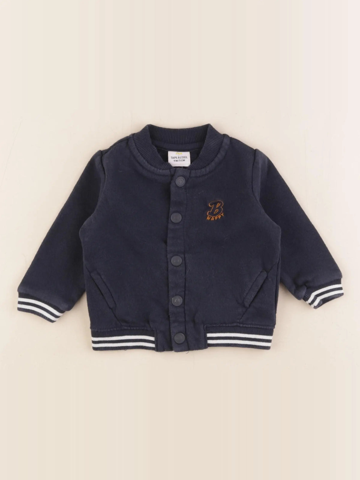 Tape à l'oeil - sweat bleu - 9 mois