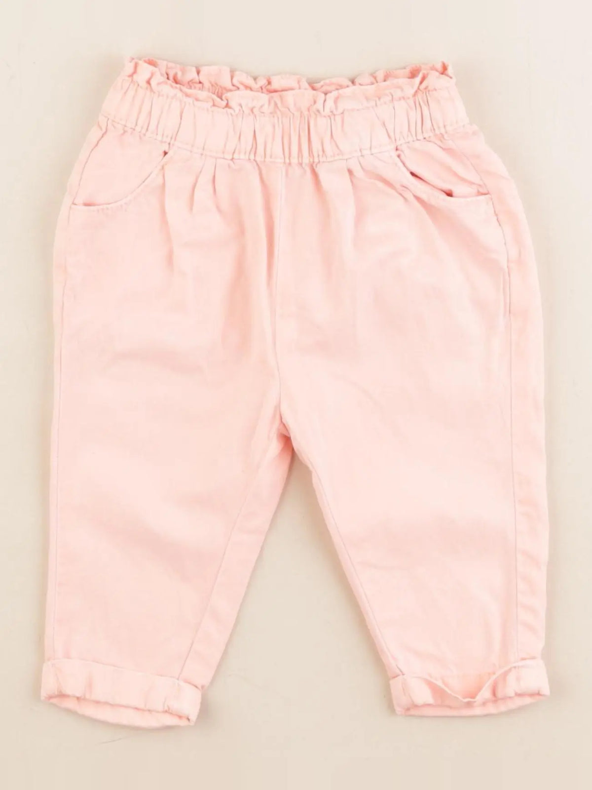 Tape à l'oeil - pantalon orange fluo - 6 mois