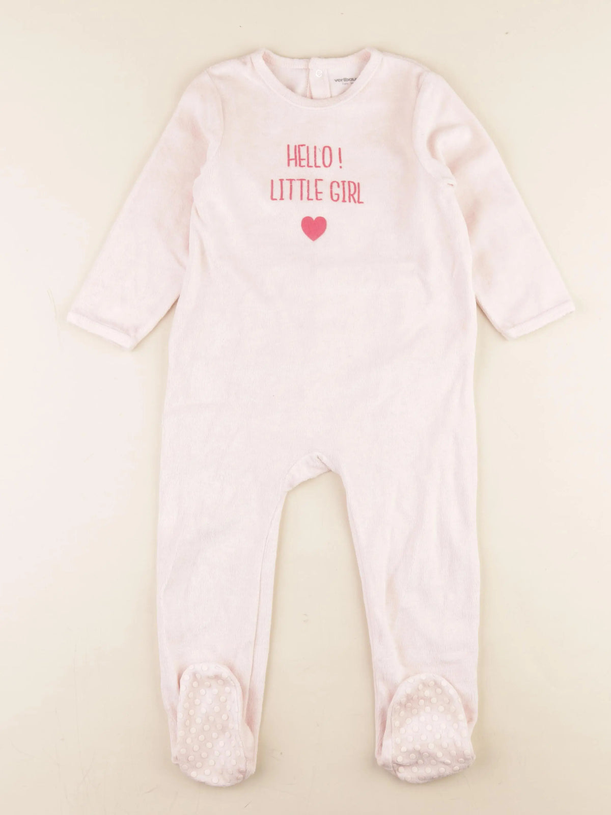 Vertbaudet - pyjama velours rose - 3 ans