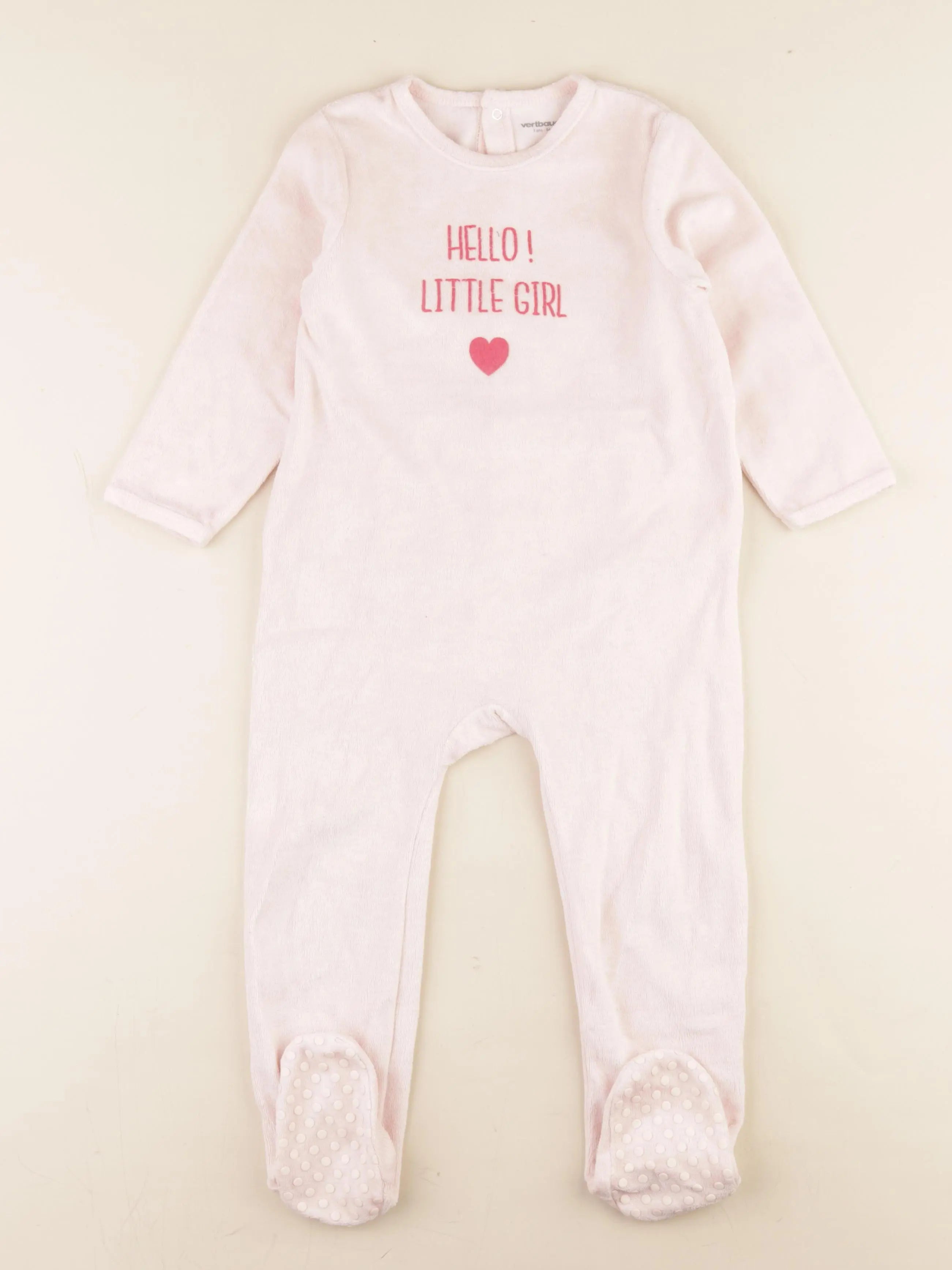 Vertbaudet - pyjama velours rose - 3 ans