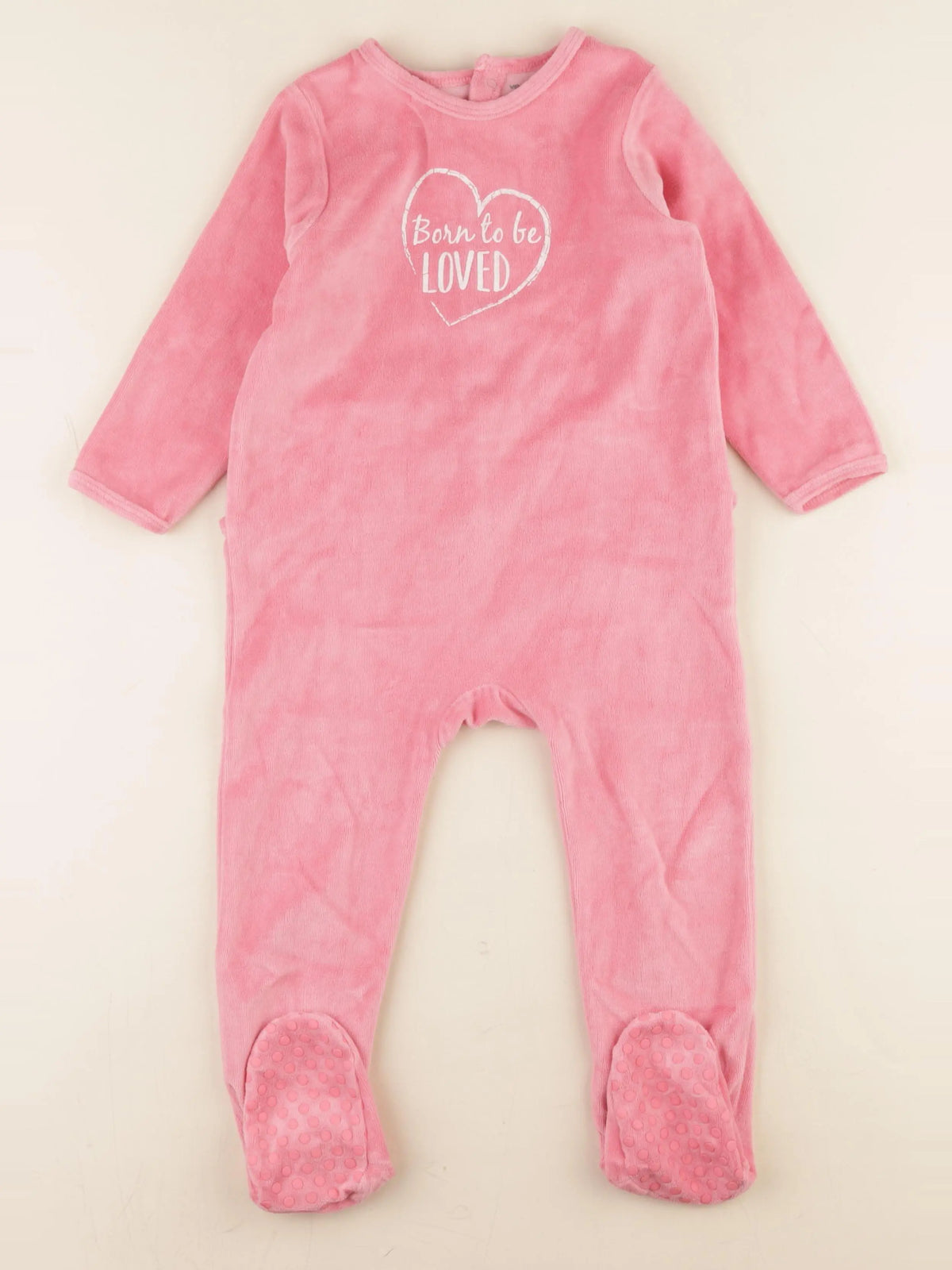 Vertbaudet - pyjama velours rose - 3 ans