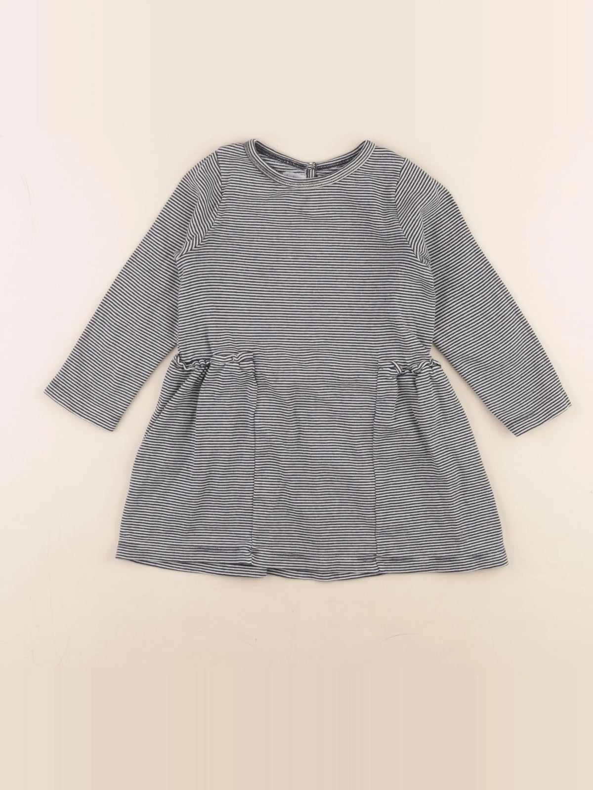 Petit Bateau - robe bleu, blanc - 4 ans
