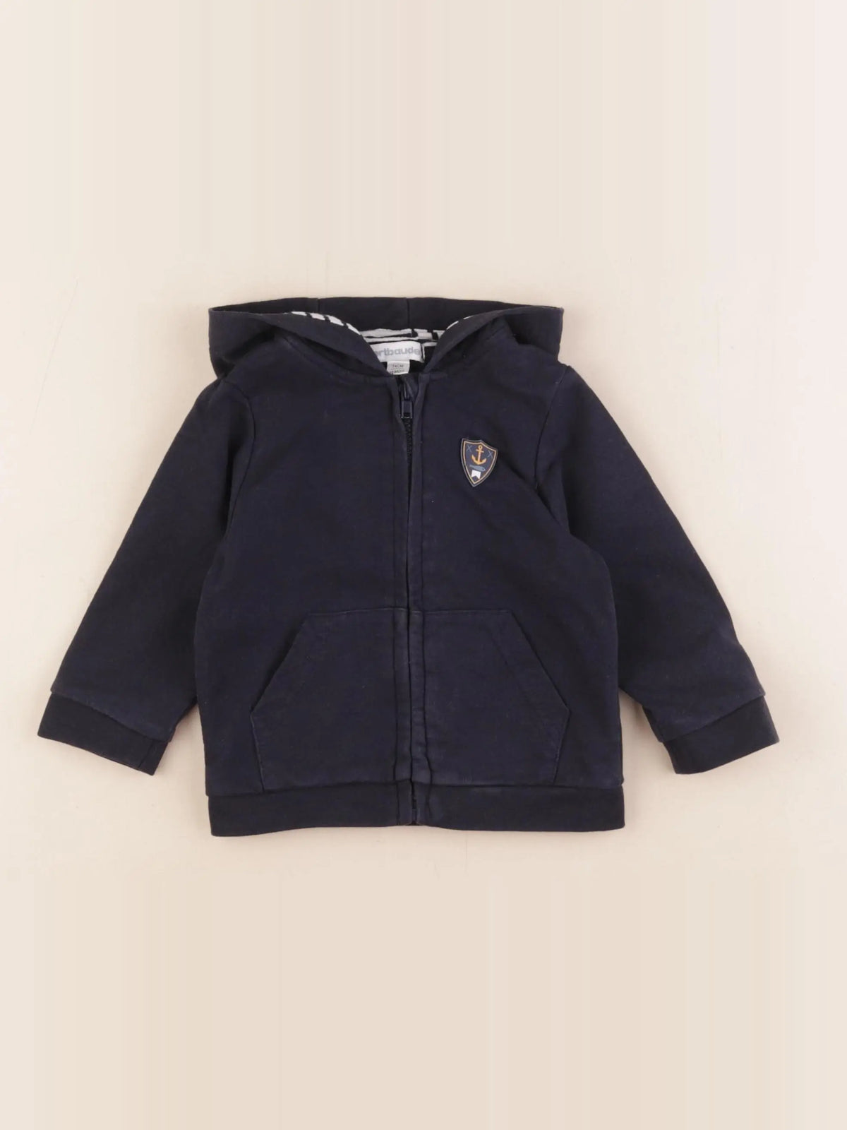 Vertbaudet - sweat bleu - 12 mois
