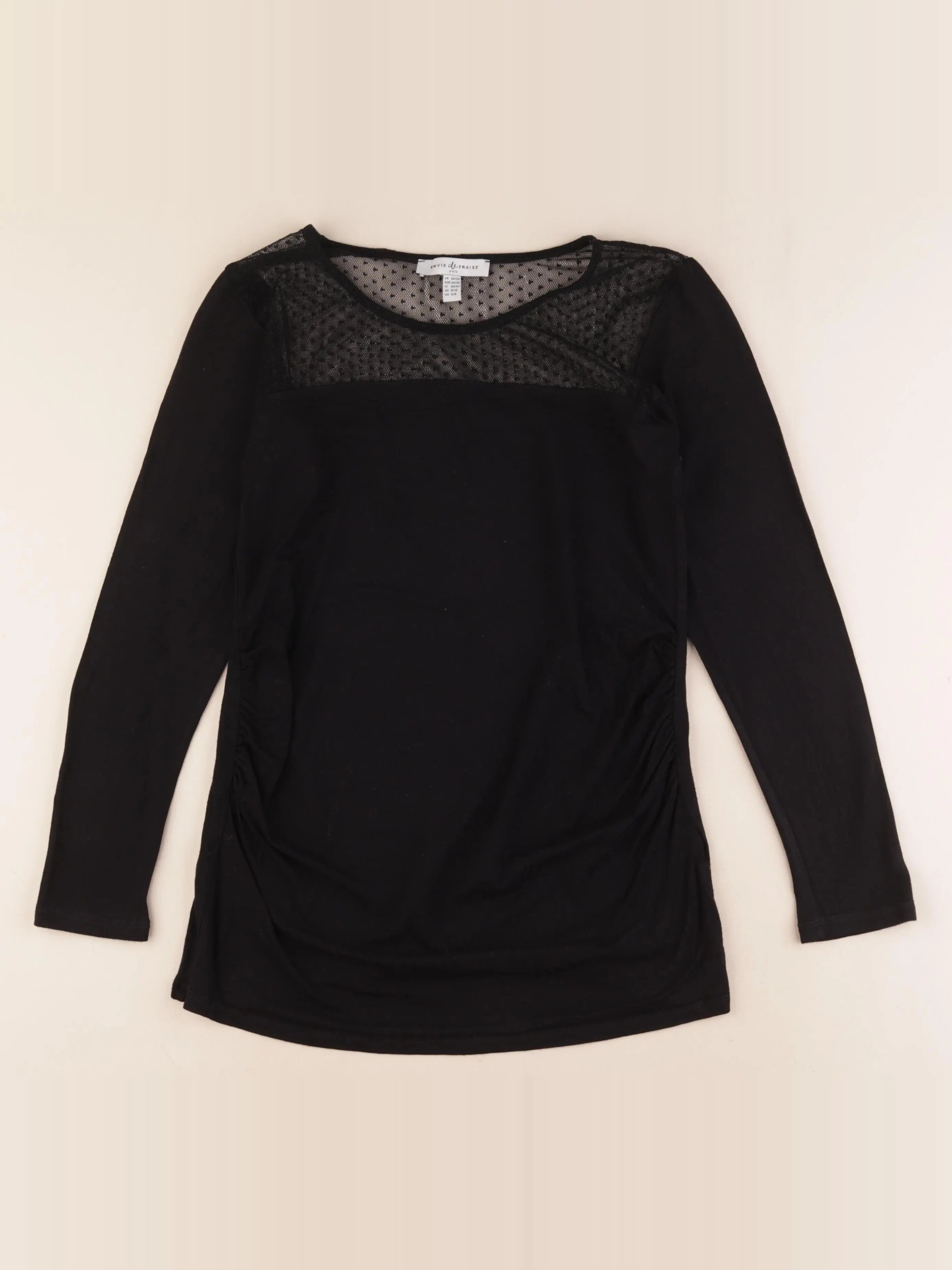 Envie de fraise - tee-shirt grossesse noir - 36 à 38