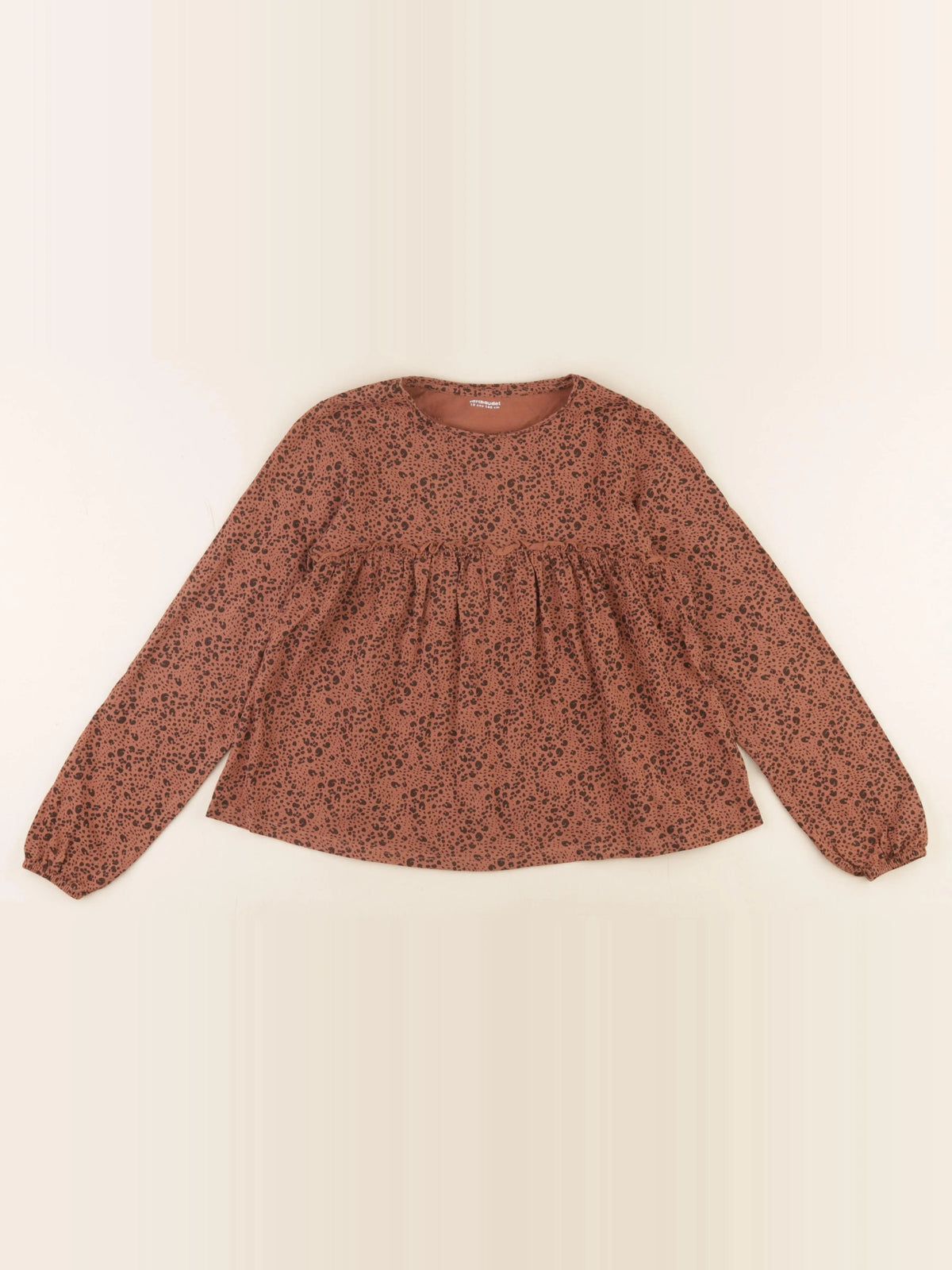 Vertbaudet - tee-shirt marron - 10 ans