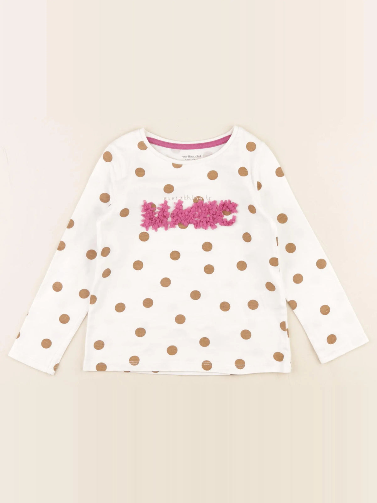 Vertbaudet - tee-shirt blanc - 4 ans