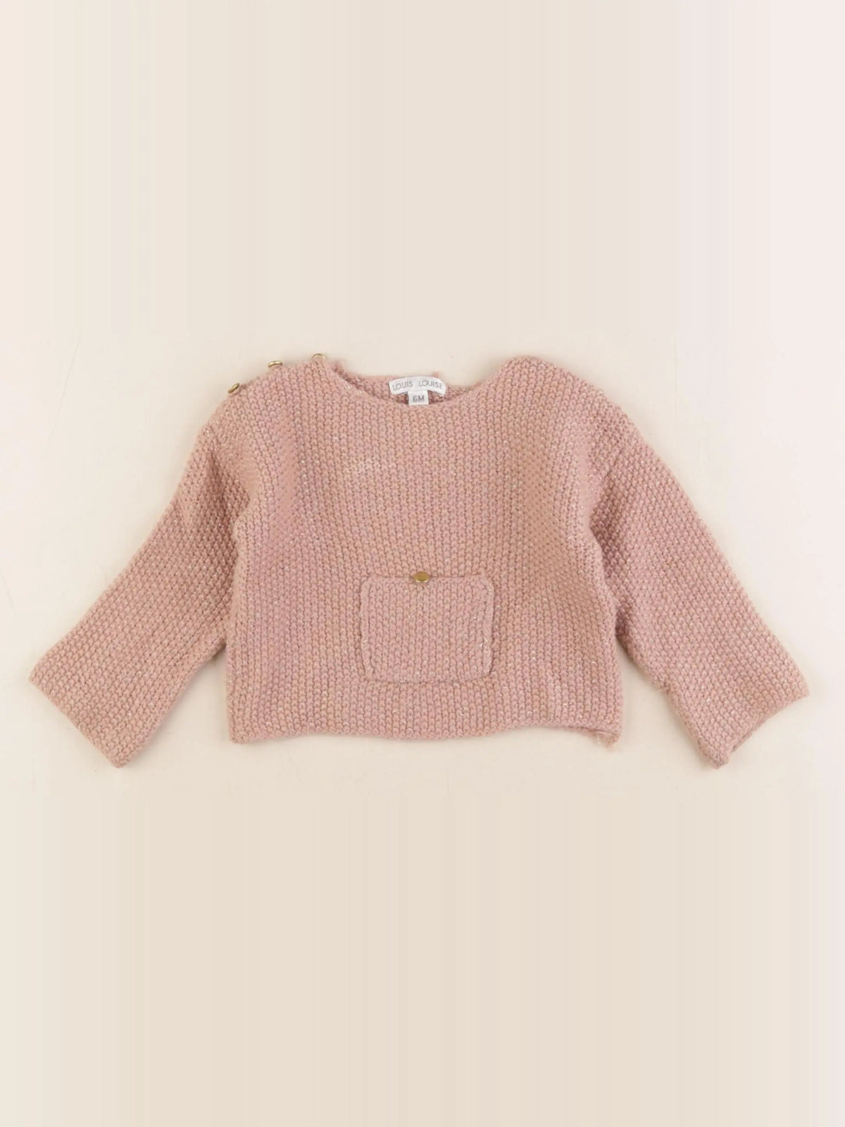 Louis Louise - pull rose - 6 mois