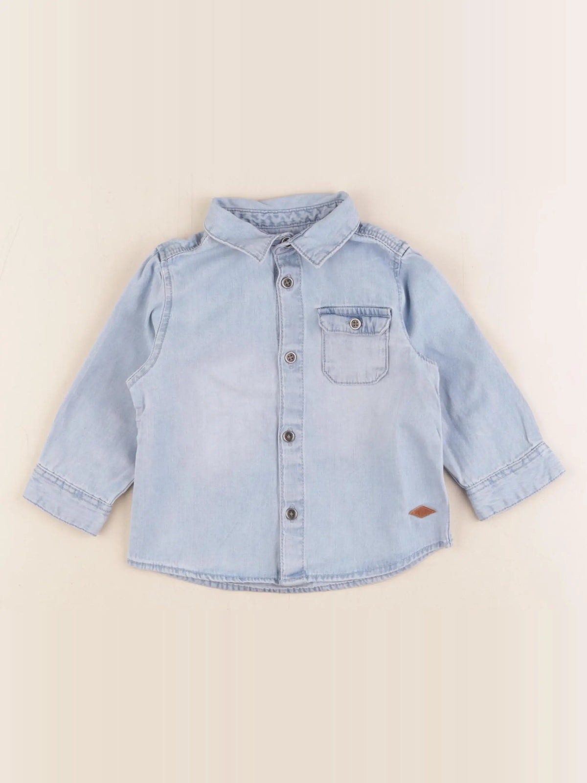 Zara - chemise bleu - 6/9 mois
