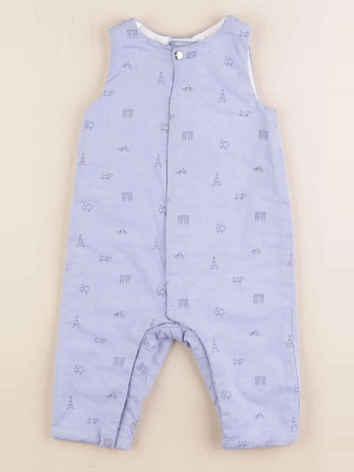 Jacadi - combinaison doublé bleu - 6 mois
